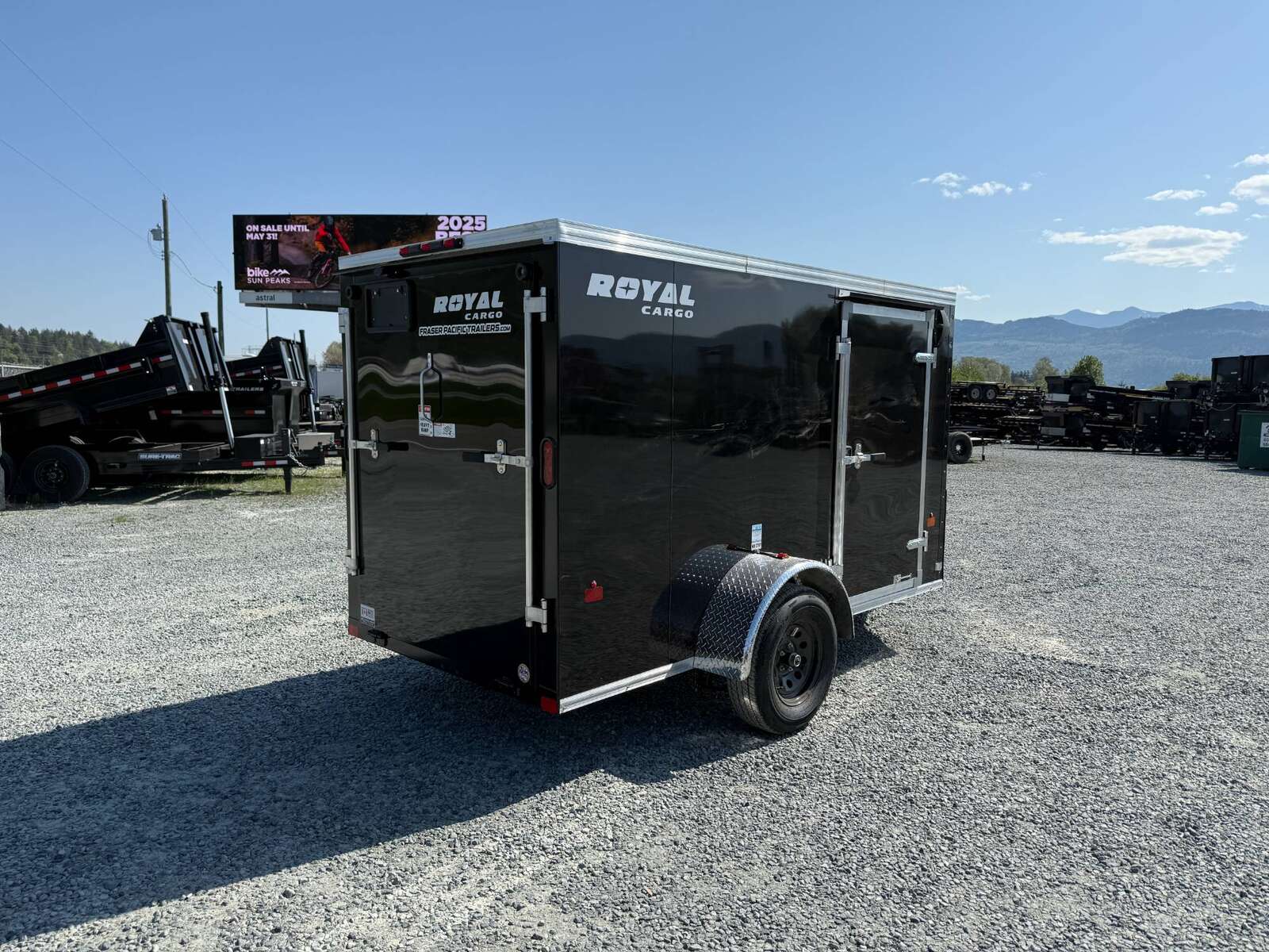 Photo of 2026 Royal Cargo 5x10 Cargo Enclosed Trailer V Nose Ramp Door Black Side Door
