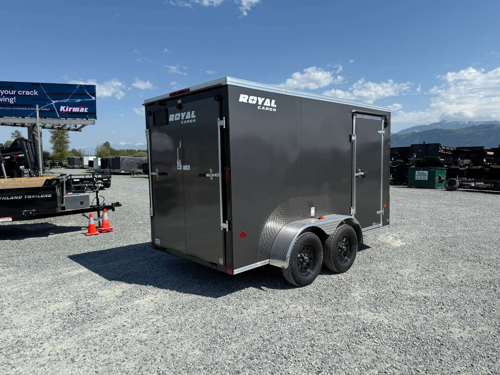 Photo of 2026 Royal Cargo 6x12 V Nose Cargo / Enclosed Trailer Ramp Door Charcoal Grey Tandem Axle 7700lb GVW