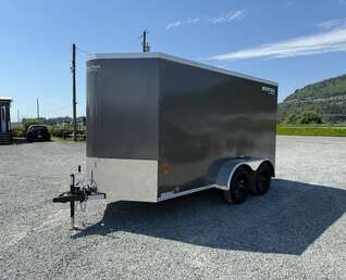 Thumbnail Photo of 2026 Royal Cargo 6x12 V Nose Cargo / Enclosed Trailer Ramp Door Charcoal Grey Tandem Axle 7700lb GVW