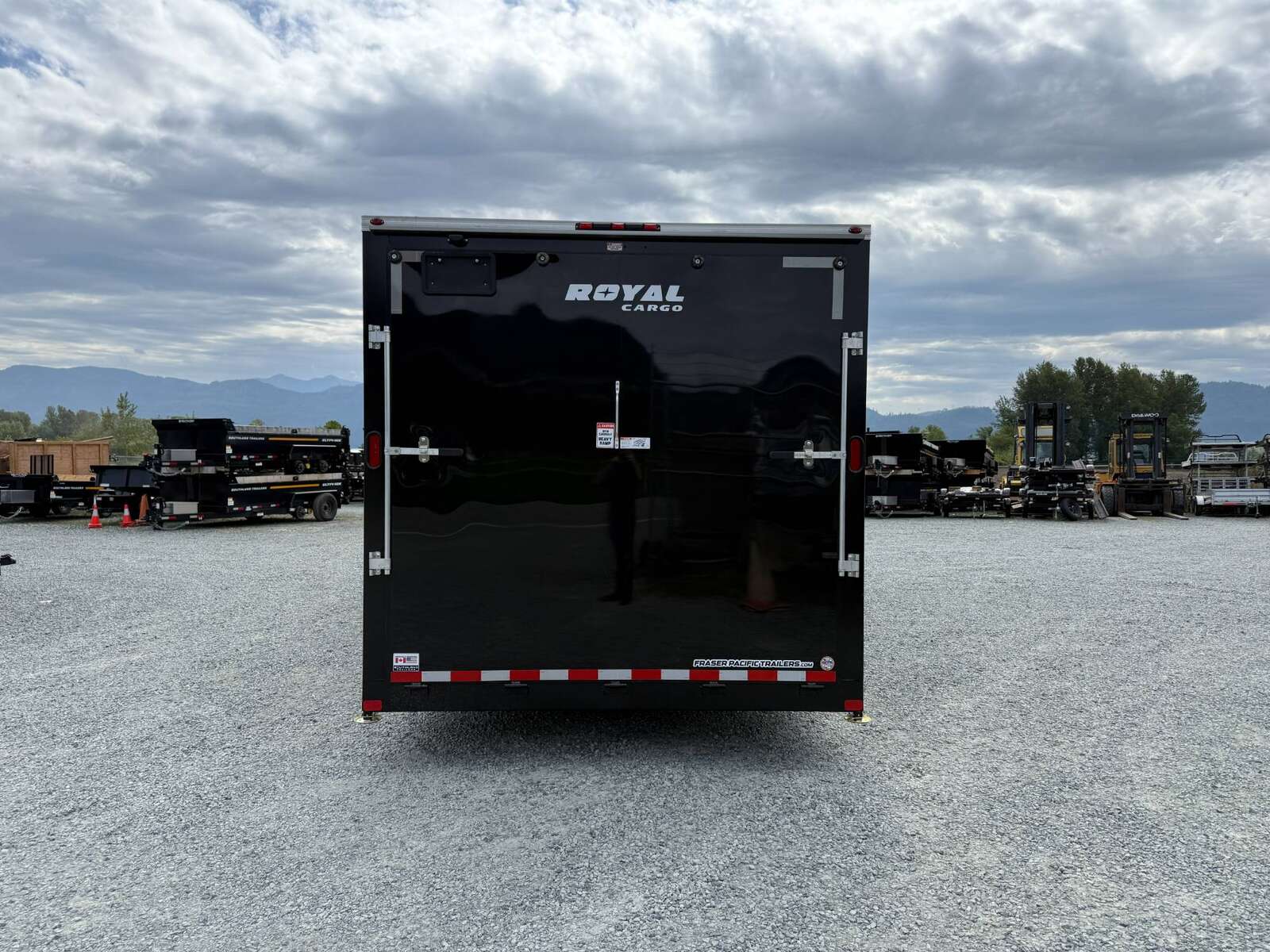 Photo of 2026 Royal Cargo 8.5x24 V Nose Car Hauler Cargo / Enclosed Trailer 11,400lb GVW Gloss Black Ramp Door Extra Height