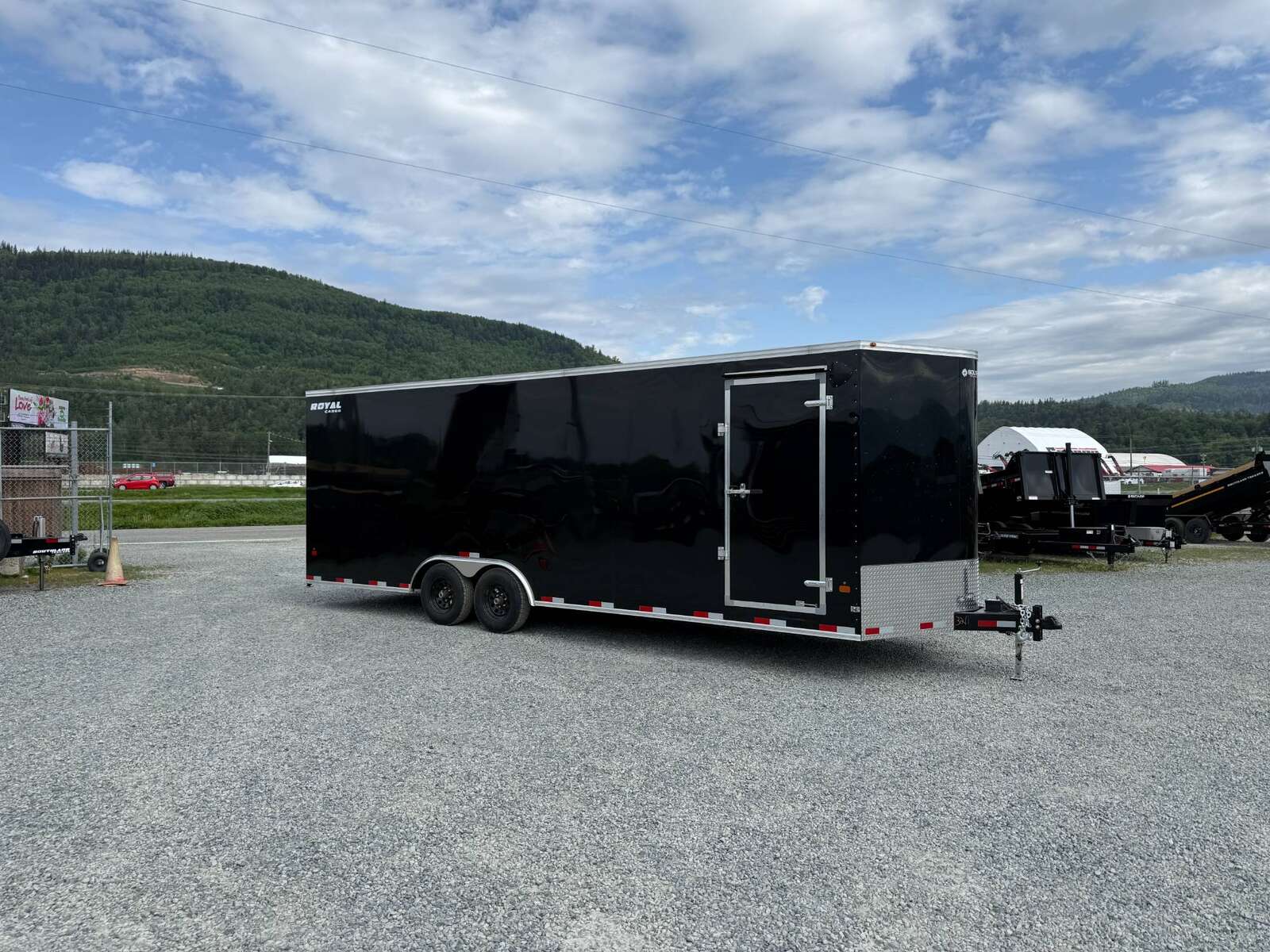 Photo of 2026 Royal Cargo 8.5x24 V Nose Car Hauler Cargo / Enclosed Trailer 11,400lb GVW Gloss Black Ramp Door Extra Height