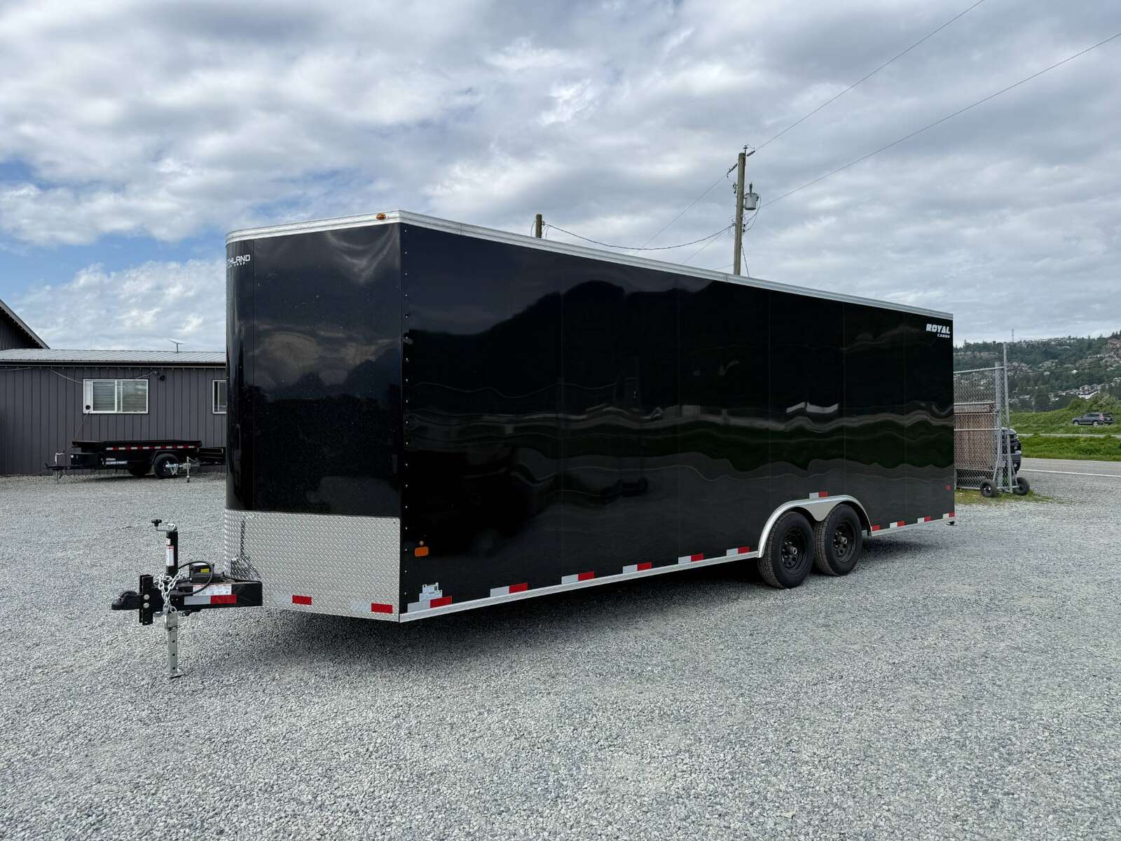 Photo of 2026 Royal Cargo 8.5x24 V Nose Car Hauler Cargo / Enclosed Trailer 11,400lb GVW Gloss Black Ramp Door Extra Height