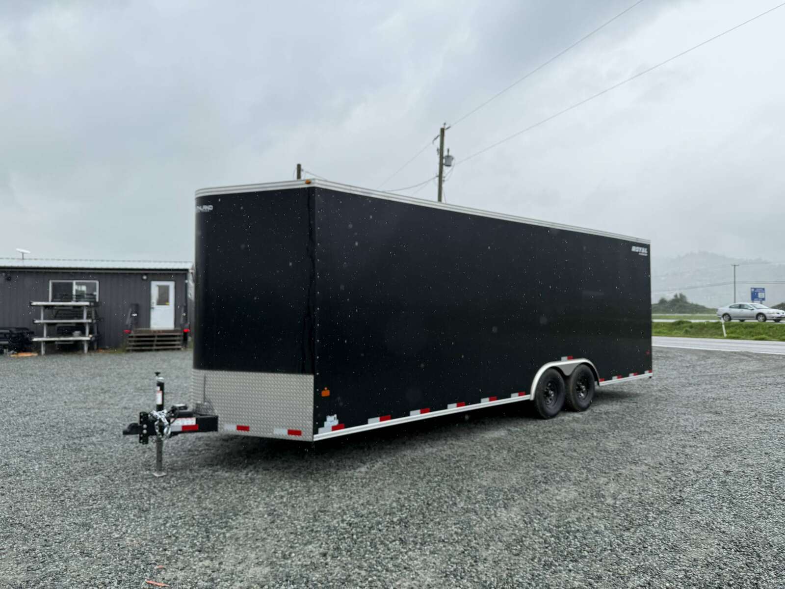 Photo of 2026 Royal Cargo 8.5x24 V Nose Car Hauler Cargo / Enclosed Trailer 11,400lb GVW Satin Black Ramp Door Extra Height