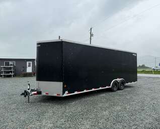 Thumbnail Photo of 2026 Royal Cargo 8.5x24 V Nose Car Hauler Cargo / Enclosed Trailer 11,400lb GVW Satin Black Ramp Door Extra Height