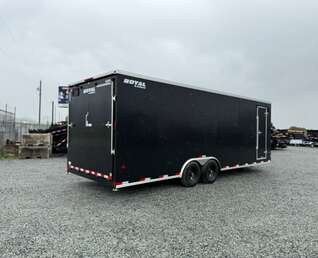 Thumbnail Photo of 2026 Royal Cargo 8.5x24 V Nose Car Hauler Cargo / Enclosed Trailer 11,400lb GVW Satin Black Ramp Door Extra Height