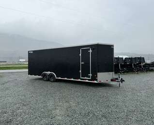 Thumbnail Photo of 2026 Royal Cargo 8.5x24 V Nose Car Hauler Cargo / Enclosed Trailer 11,400lb GVW Satin Black Ramp Door Extra Height
