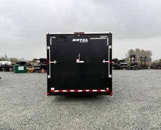 Thumbnail Photo of 2026 Royal Cargo 8.5x24 V Nose Car Hauler Cargo / Enclosed Trailer 11,400lb GVW Satin Black Ramp Door Extra Height