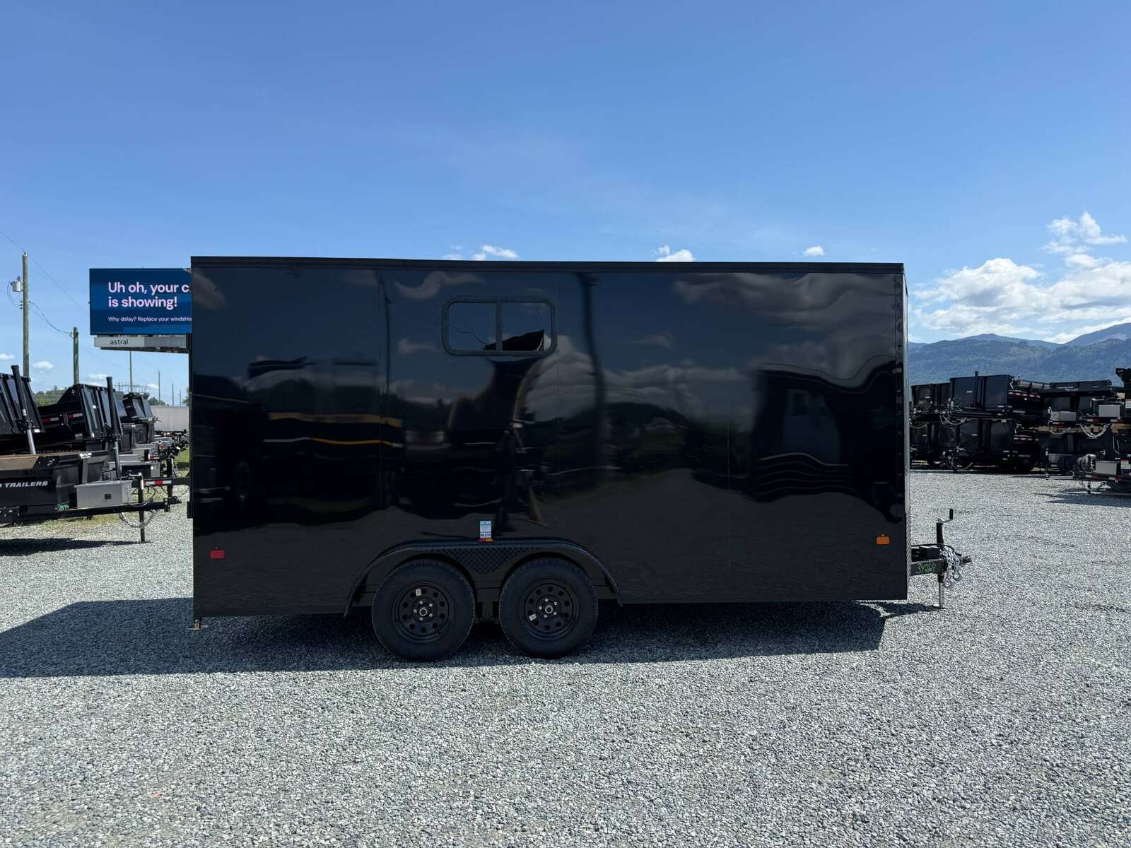 Photo of 2026 Royal 7.5X16 Cargo / Enclosed Trailer Camping Package w/ Window & Power Port RAMP DOOR EXTRA HEIGHT Black 7700lb GVW