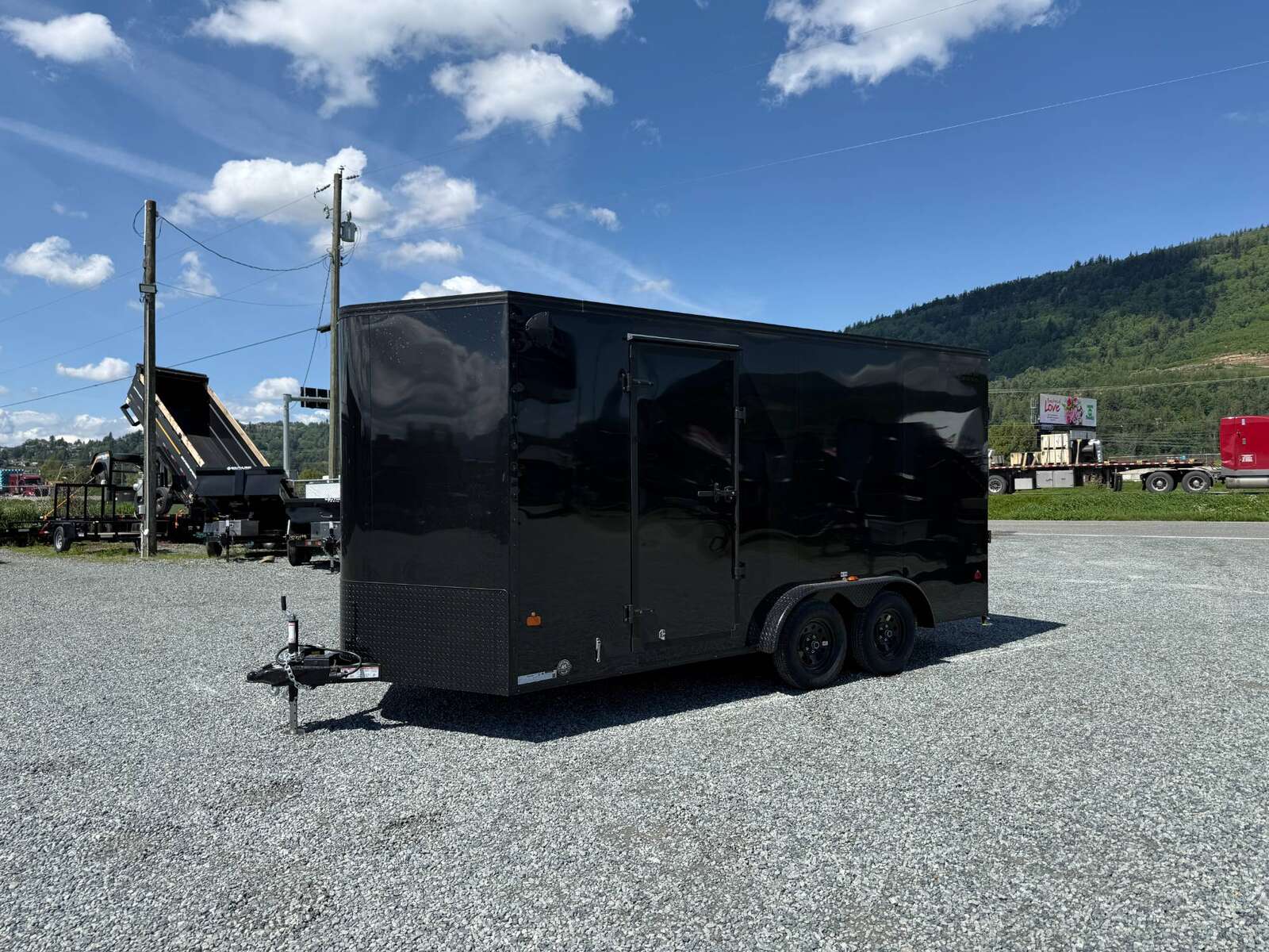 Photo of 2026 Royal 7.5X16 Cargo / Enclosed Trailer Camping Package w/ Window & Power Port RAMP DOOR EXTRA HEIGHT Black 7700lb GVW