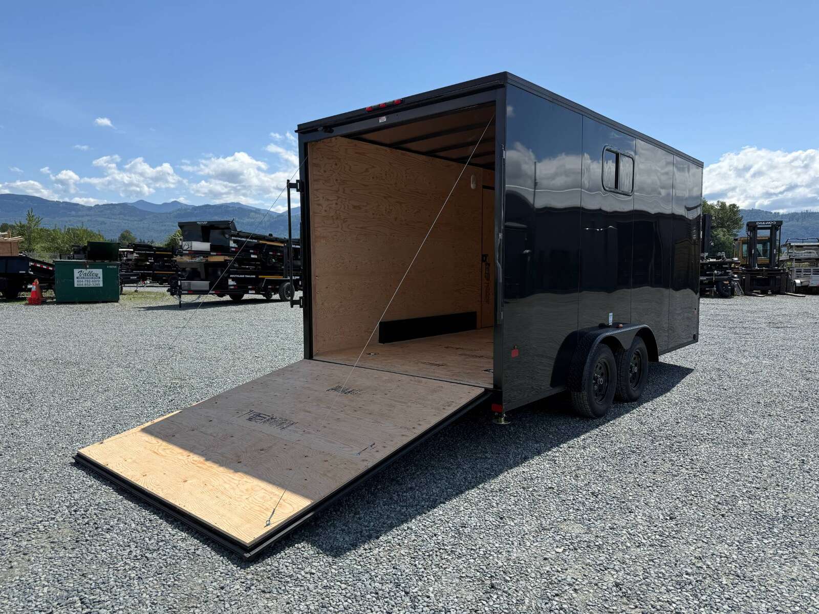 Photo of 2026 Royal 7.5X16 Cargo / Enclosed Trailer Camping Package w/ Window & Power Port RAMP DOOR EXTRA HEIGHT Black 7700lb GVW