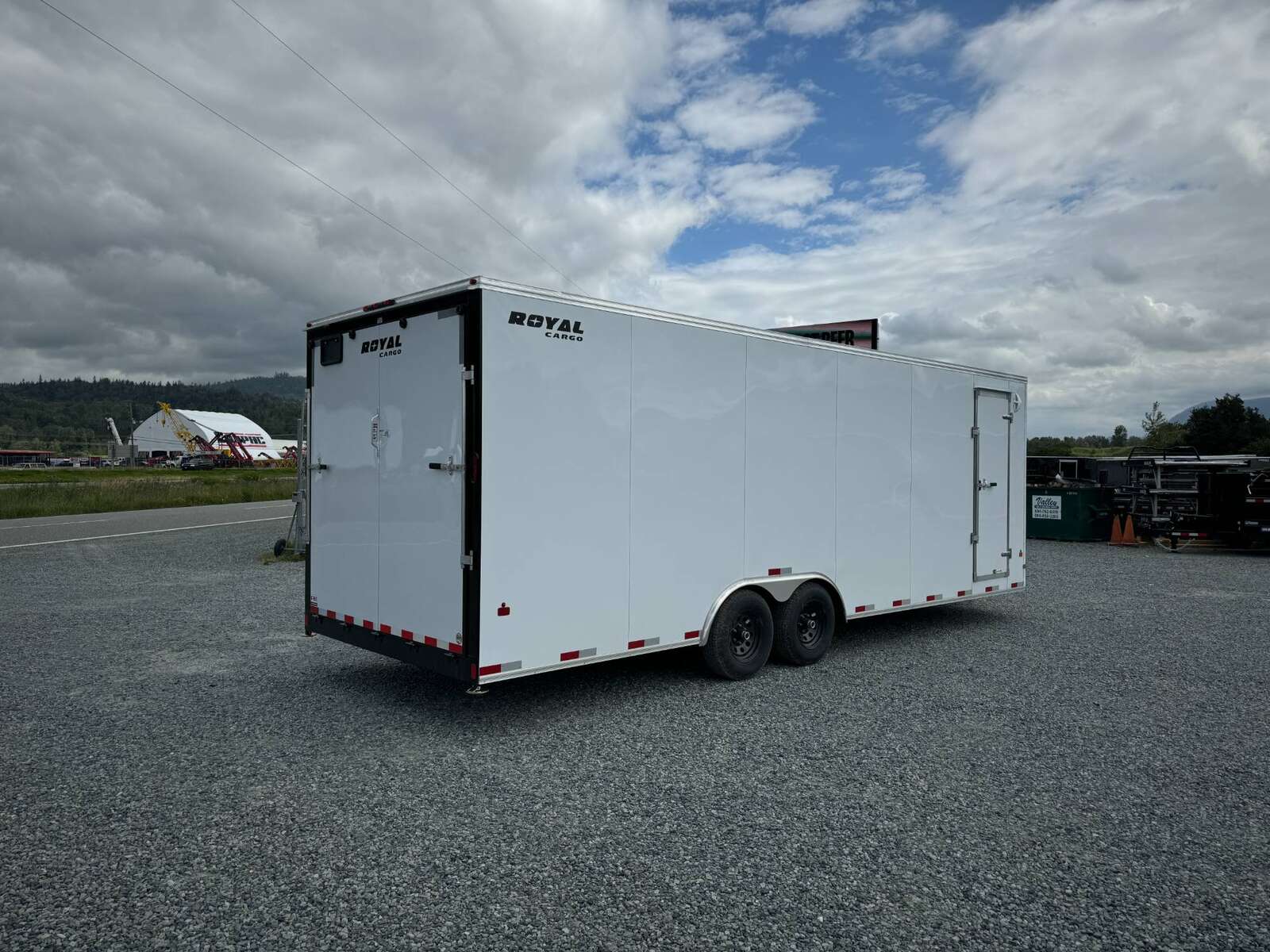 Photo of 2026 Royal Cargo 8.5x24 V Nose Car Hauler Cargo / Enclosed Trailer 11,400lb GVW White Ramp Door Extra Height