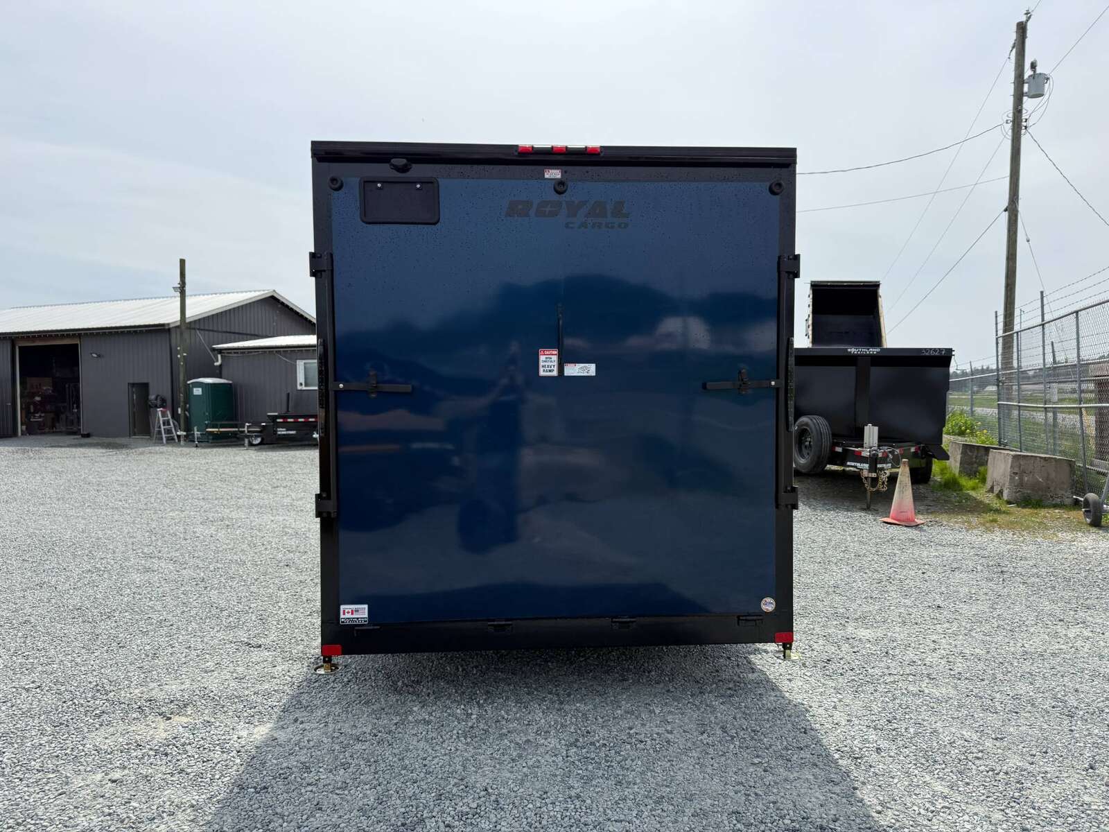 Photo of 2026 Royal 7.5X16 Cargo / Enclosed Trailer Camping Package w/ Window & Power Port RAMP DOOR EXTRA HEIGHT Blue 7700lb GVW