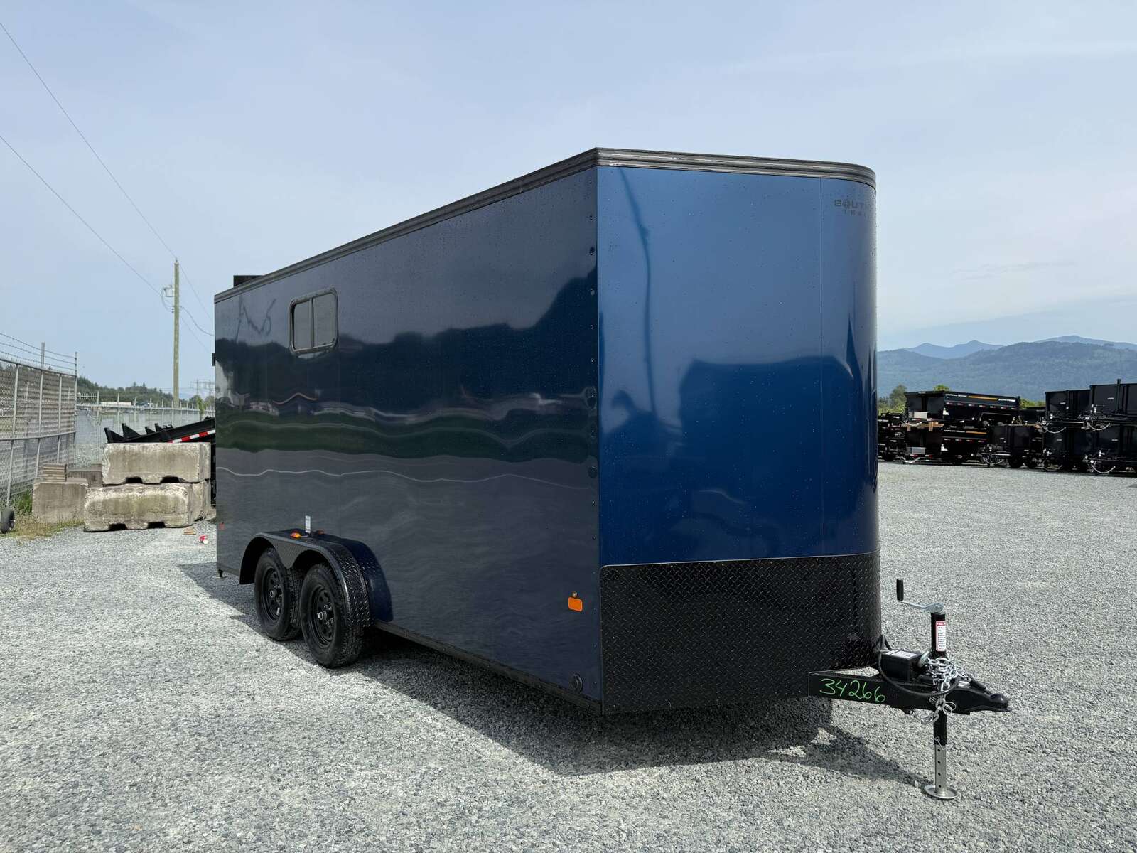 Photo of 2026 Royal 7.5X16 Cargo / Enclosed Trailer Camping Package w/ Window & Power Port RAMP DOOR EXTRA HEIGHT Blue 7700lb GVW