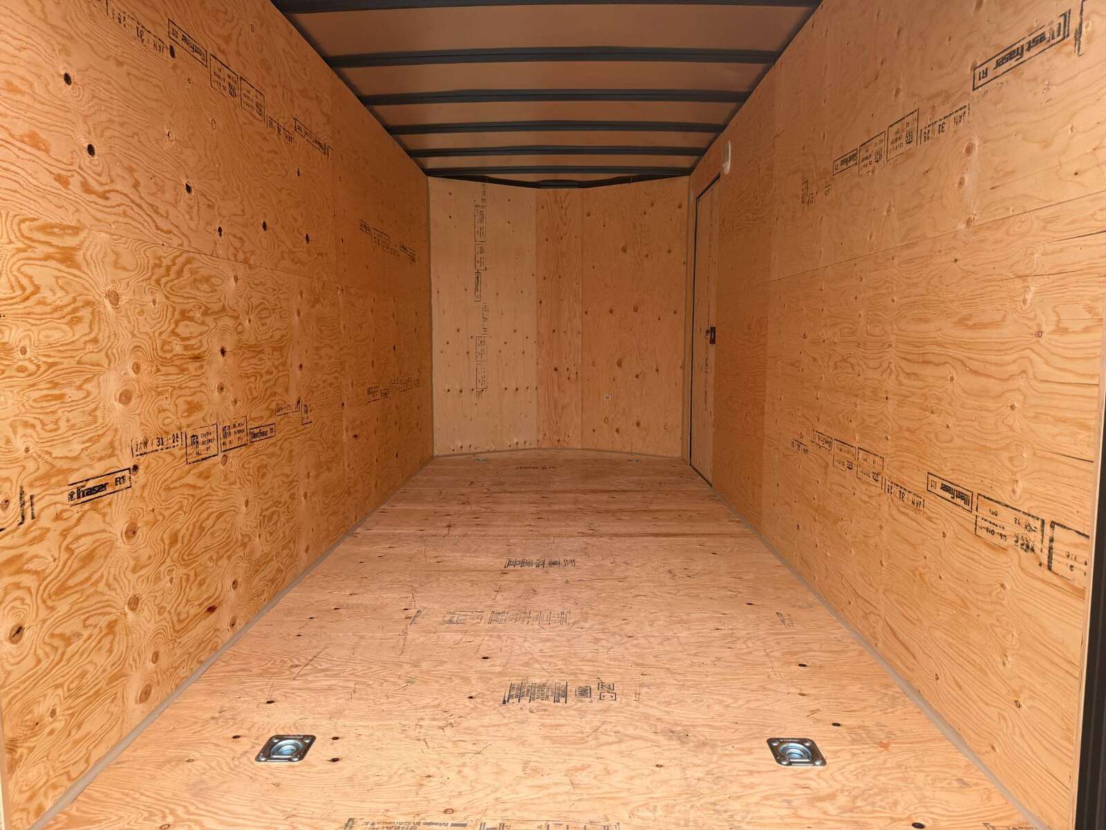 Photo of 2026 Royal 7x16 Enclosed Cargo Trailer V Nose Barn Doors White 7700lb GVW Extra Height