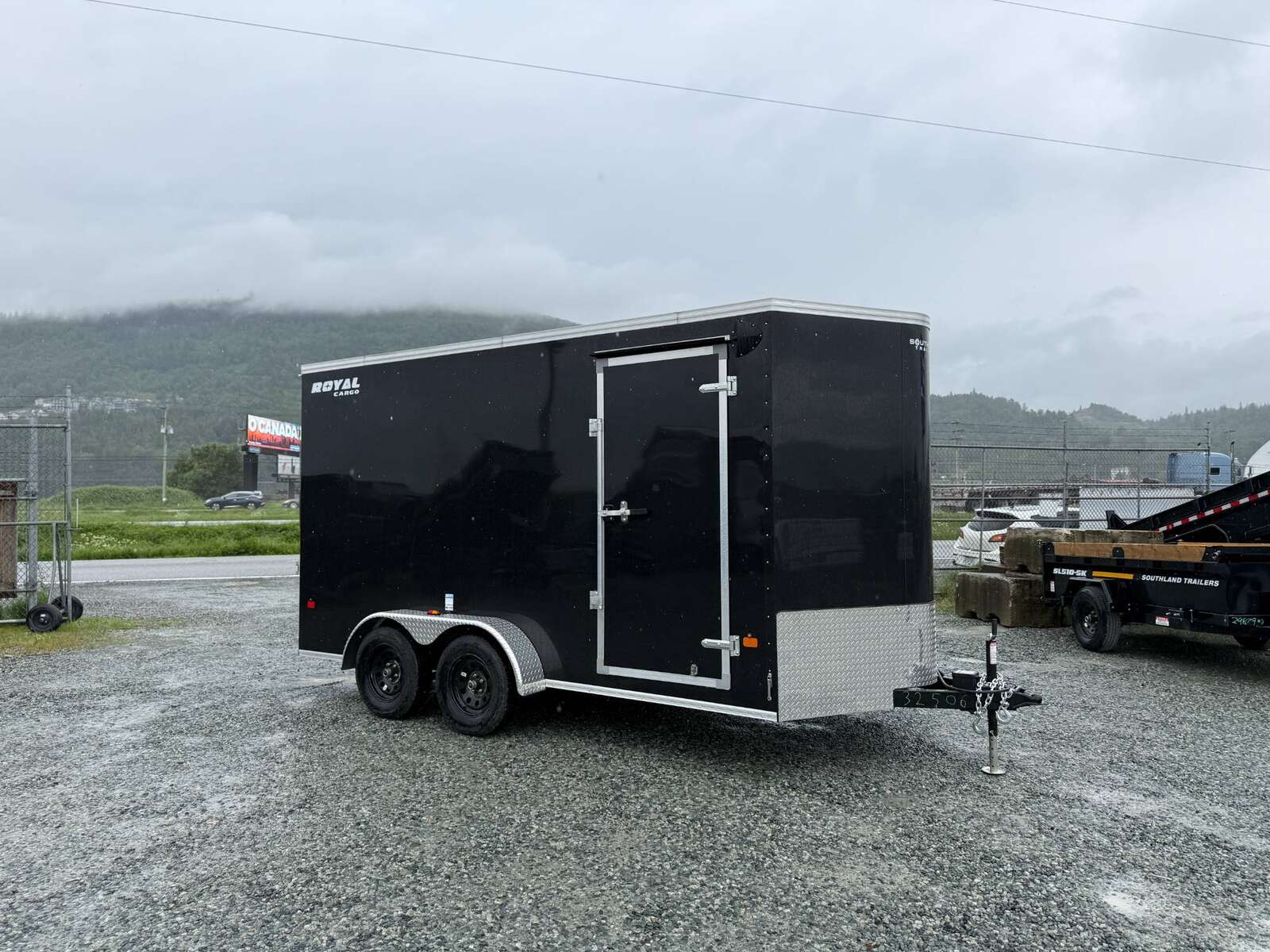 Photo of 2026 Royal Cargo 7X14 V Nose 7700LB GVW RAMP DOOR Gloss Black Enclosed Cargo Trailer Extra Tall