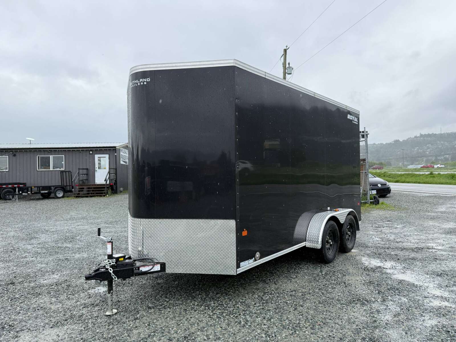 Photo of 2026 Royal Cargo 7X14 V Nose 7700LB GVW RAMP DOOR Gloss Black Enclosed Cargo Trailer Extra Tall
