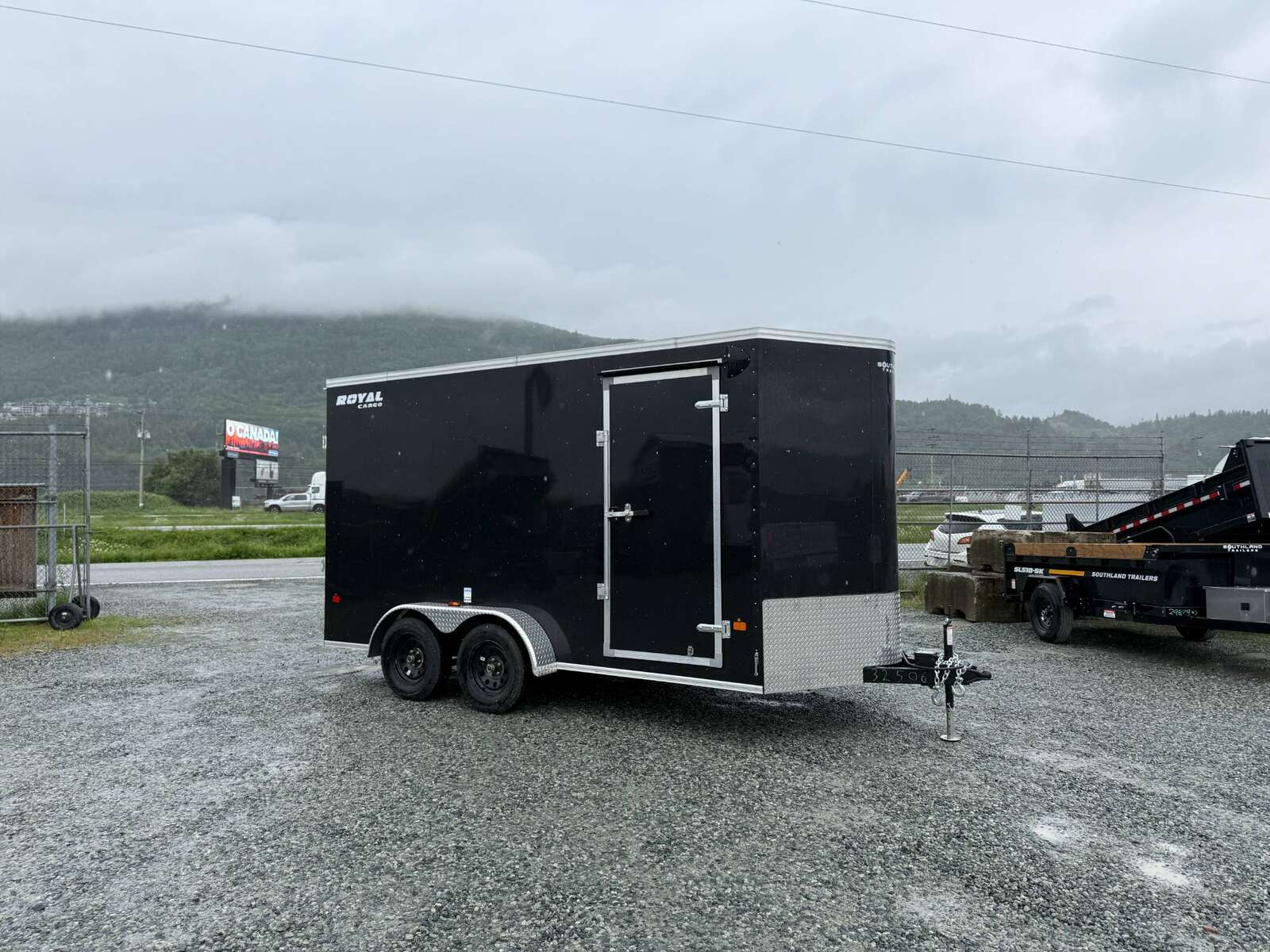 Photo of 2026 Royal Cargo 7X14 V Nose 7700LB GVW RAMP DOOR Gloss Black Enclosed Cargo Trailer Extra Tall