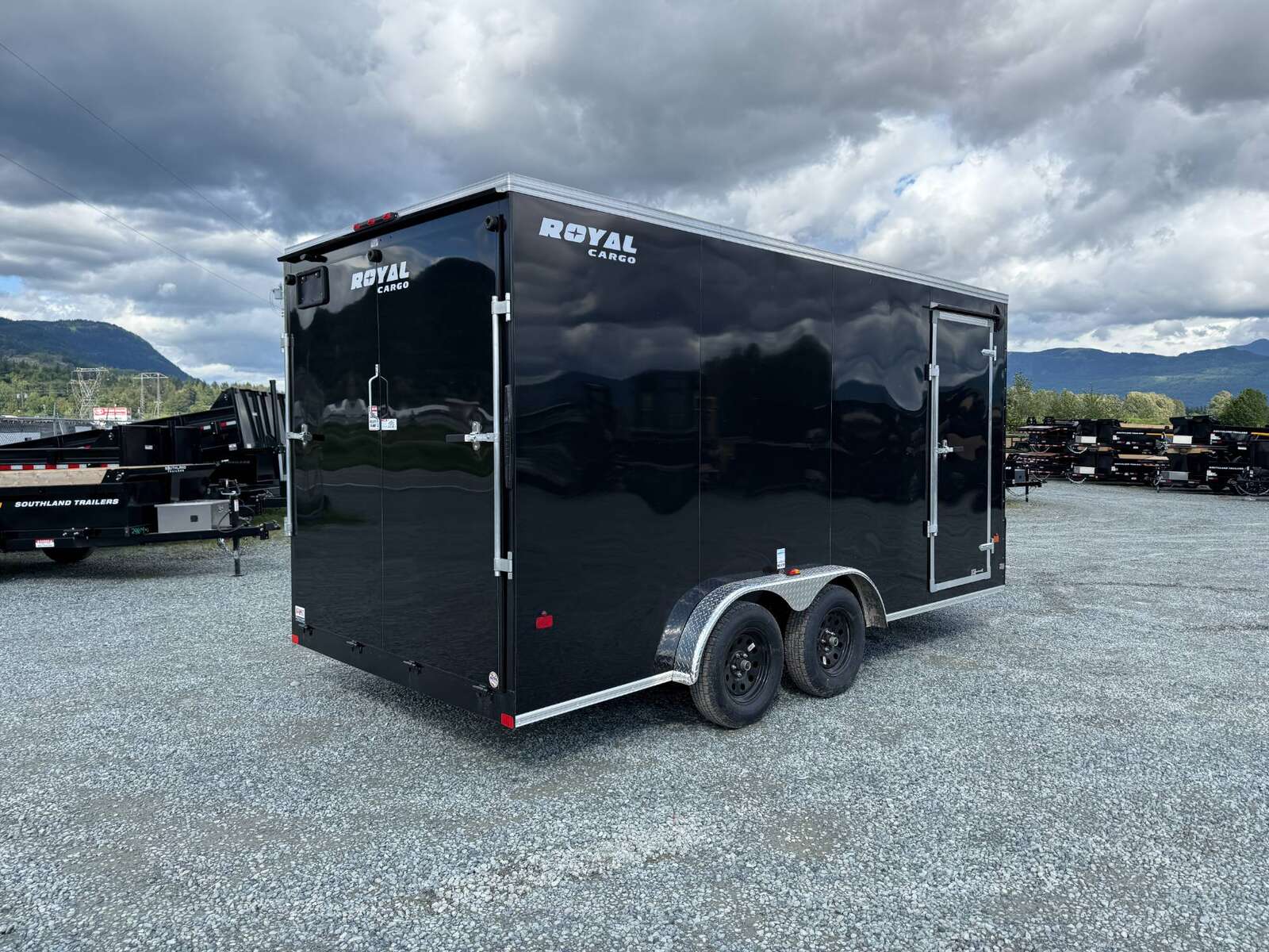 Photo of 2026 Royal 7.5X16 V-NOSE RAMP DOOR EXTRA HEIGHT Cargo / Enclosed Trailer Black 7700lb GVW
