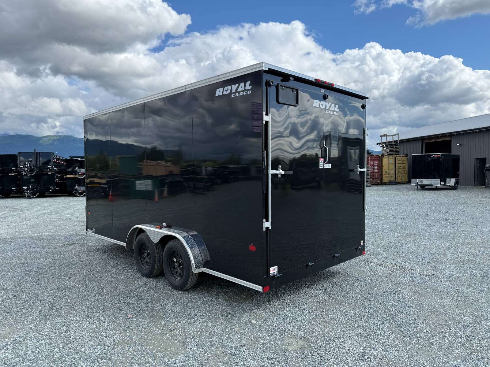 Photo of 2026 Royal 7.5X16 V-NOSE RAMP DOOR EXTRA HEIGHT Cargo / Enclosed Trailer Black 7700lb GVW