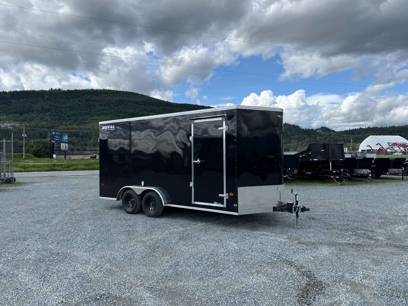 Photo of 2026 Royal 7.5X16 V-NOSE RAMP DOOR EXTRA HEIGHT Cargo / Enclosed Trailer Black 7700lb GVW