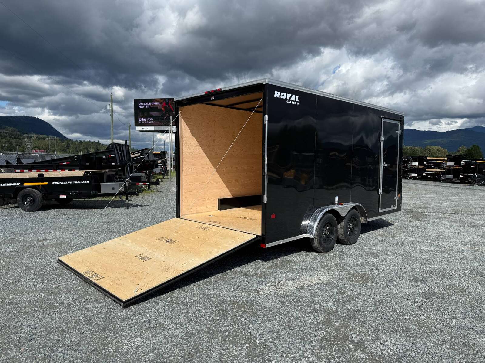 Photo of 2026 Royal 7.5X16 V-NOSE RAMP DOOR EXTRA HEIGHT Cargo / Enclosed Trailer Black 7700lb GVW