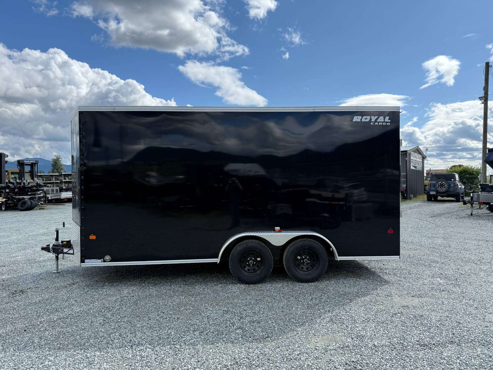 Photo of 2026 Royal 7.5X16 V-NOSE RAMP DOOR EXTRA HEIGHT Cargo / Enclosed Trailer Black 7700lb GVW