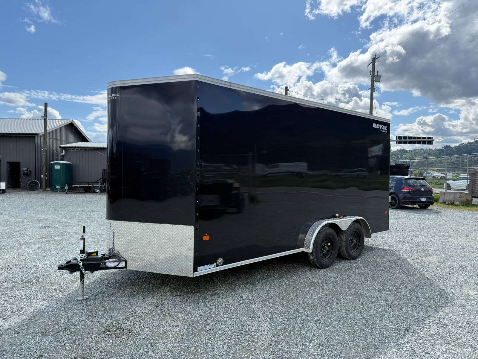Photo of 2026 Royal 7.5X16 V-NOSE RAMP DOOR EXTRA HEIGHT Cargo / Enclosed Trailer Black 7700lb GVW