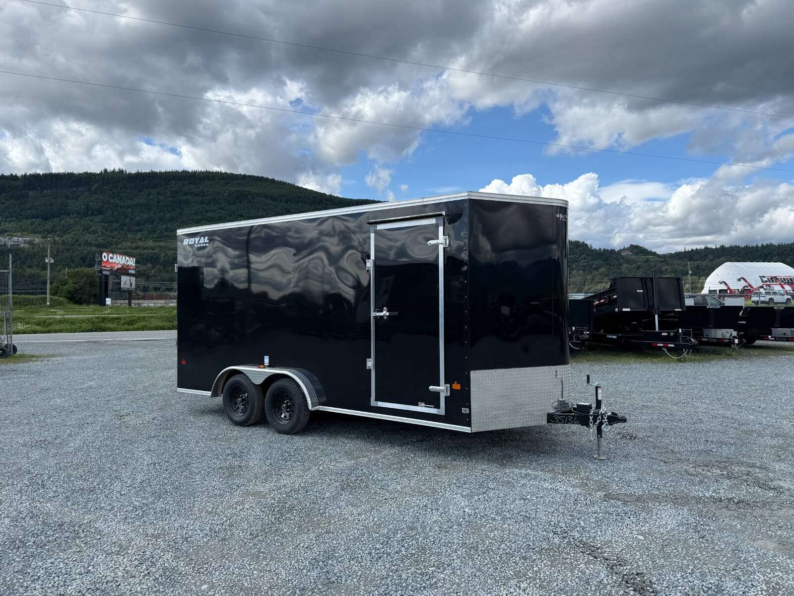 Photo of 2026 Royal 7.5X16 V-NOSE RAMP DOOR EXTRA HEIGHT Cargo / Enclosed Trailer Black 7700lb GVW