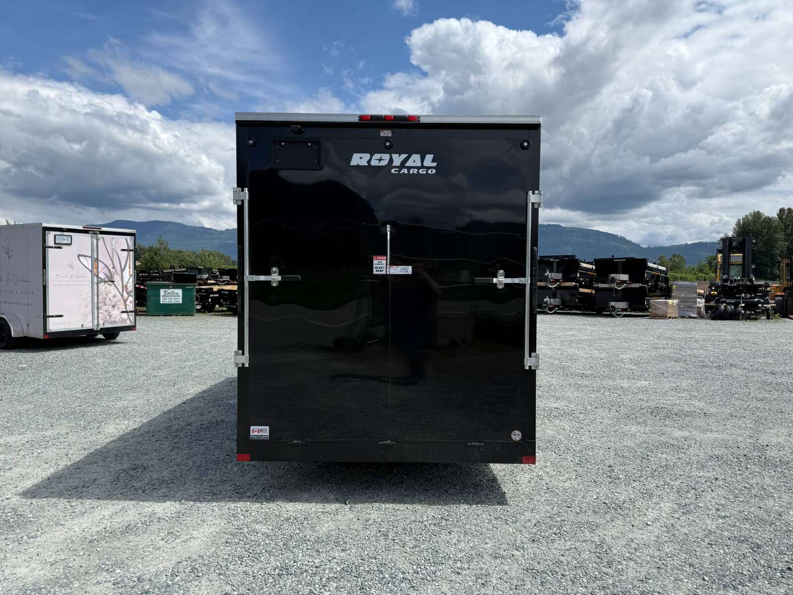 Photo of 2026 Royal 7x16 Enclosed Cargo Trailer V Nose Ramp Door Black 7700lb GVW Extra Height