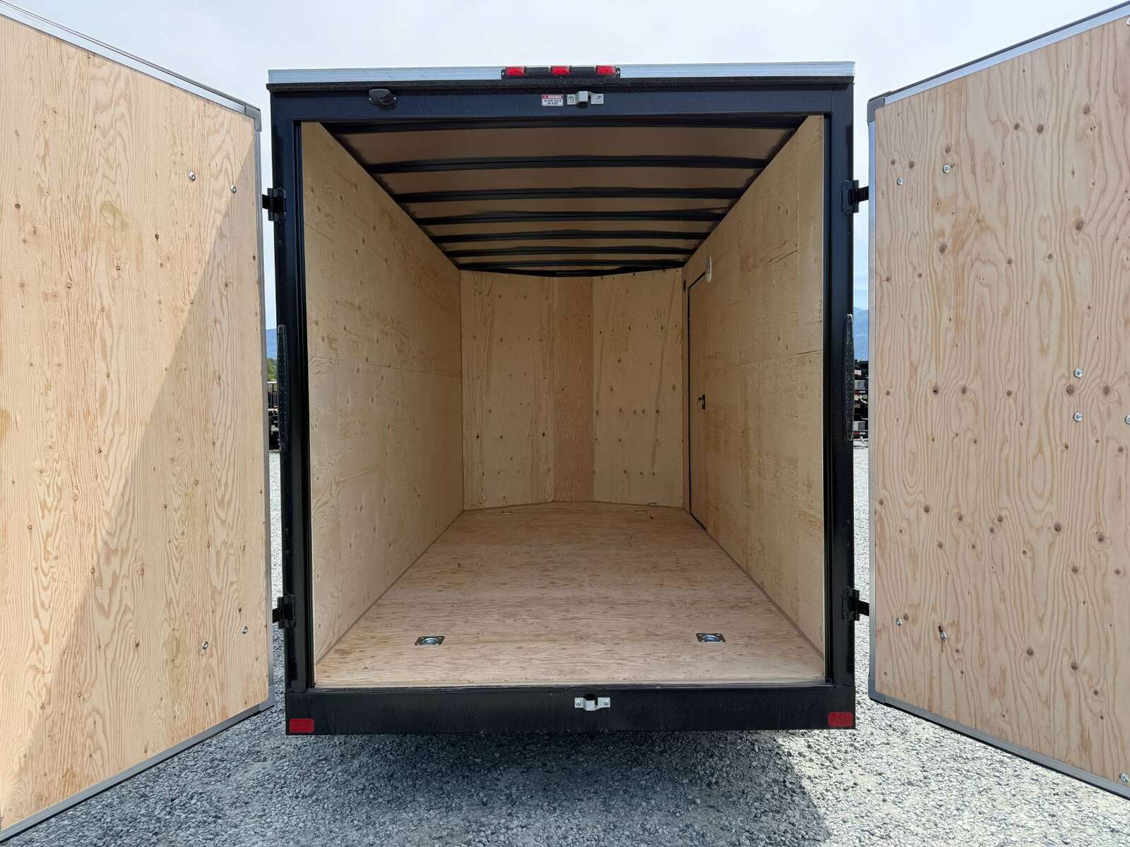 Photo of 2026 Royal Cargo 7X14 V Nose 7700LB GVW BARN DOORS Black Enclosed Cargo Trailer Extra Tall