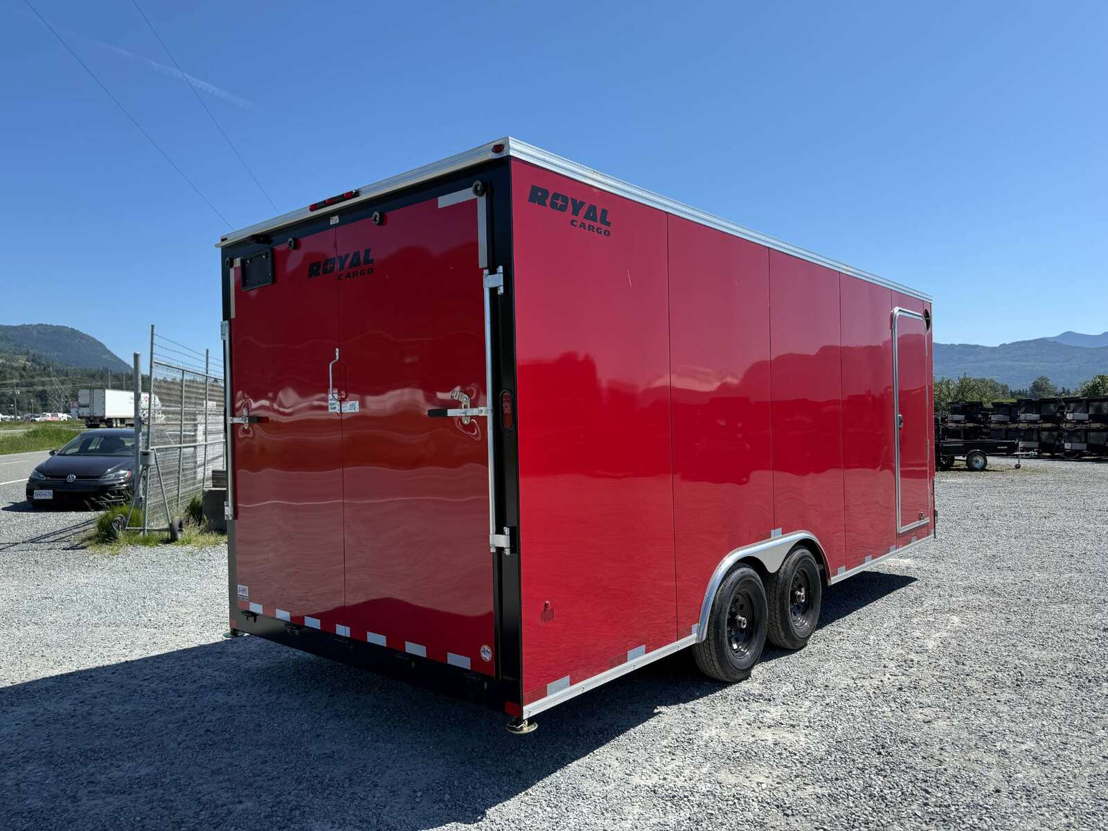 Photo of 2026 Royal 8.5x20 Enclosed Cargo Trailer RED Extra Height 11,400lb GVW w/ Ramp Door