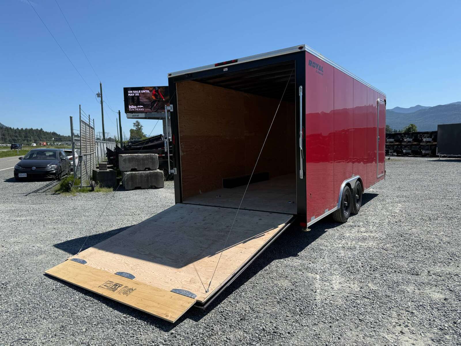 Photo of 2026 Royal 8.5x20 Enclosed Cargo Trailer RED Extra Height 11,400lb GVW w/ Ramp Door