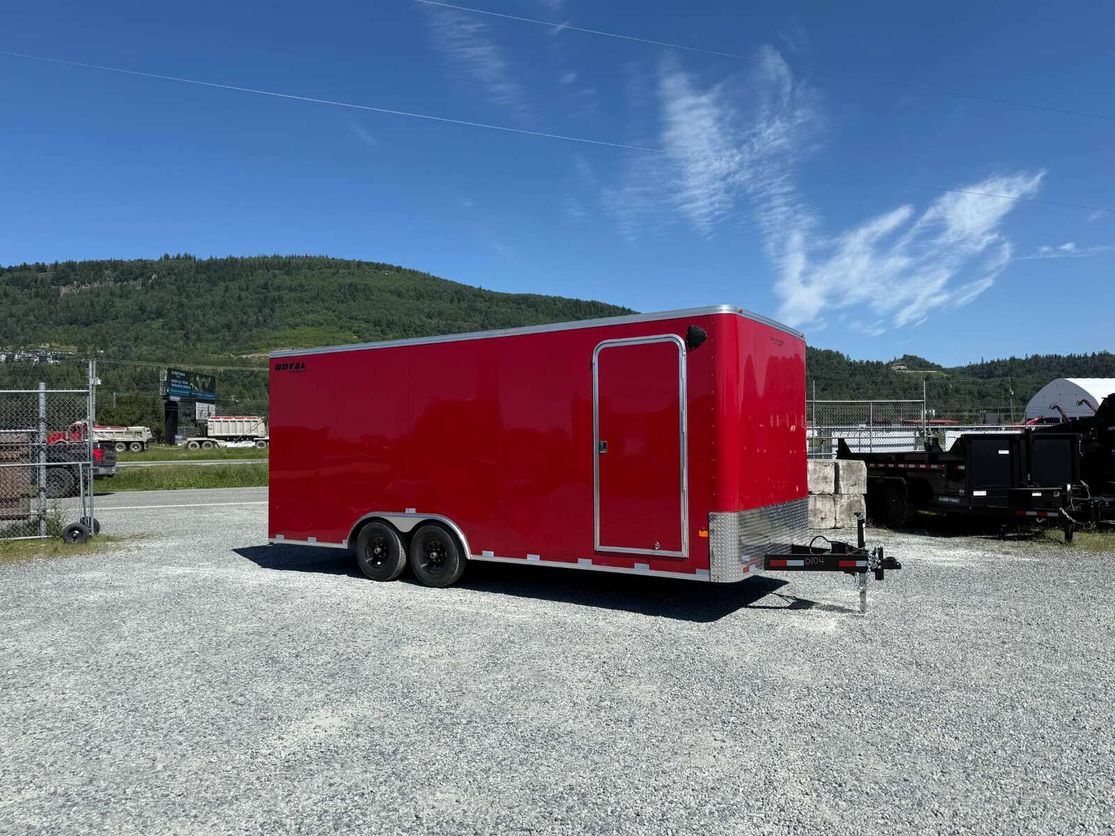 Photo of 2026 Royal 8.5x20 Enclosed Cargo Trailer RED Extra Height 11,400lb GVW w/ Ramp Door