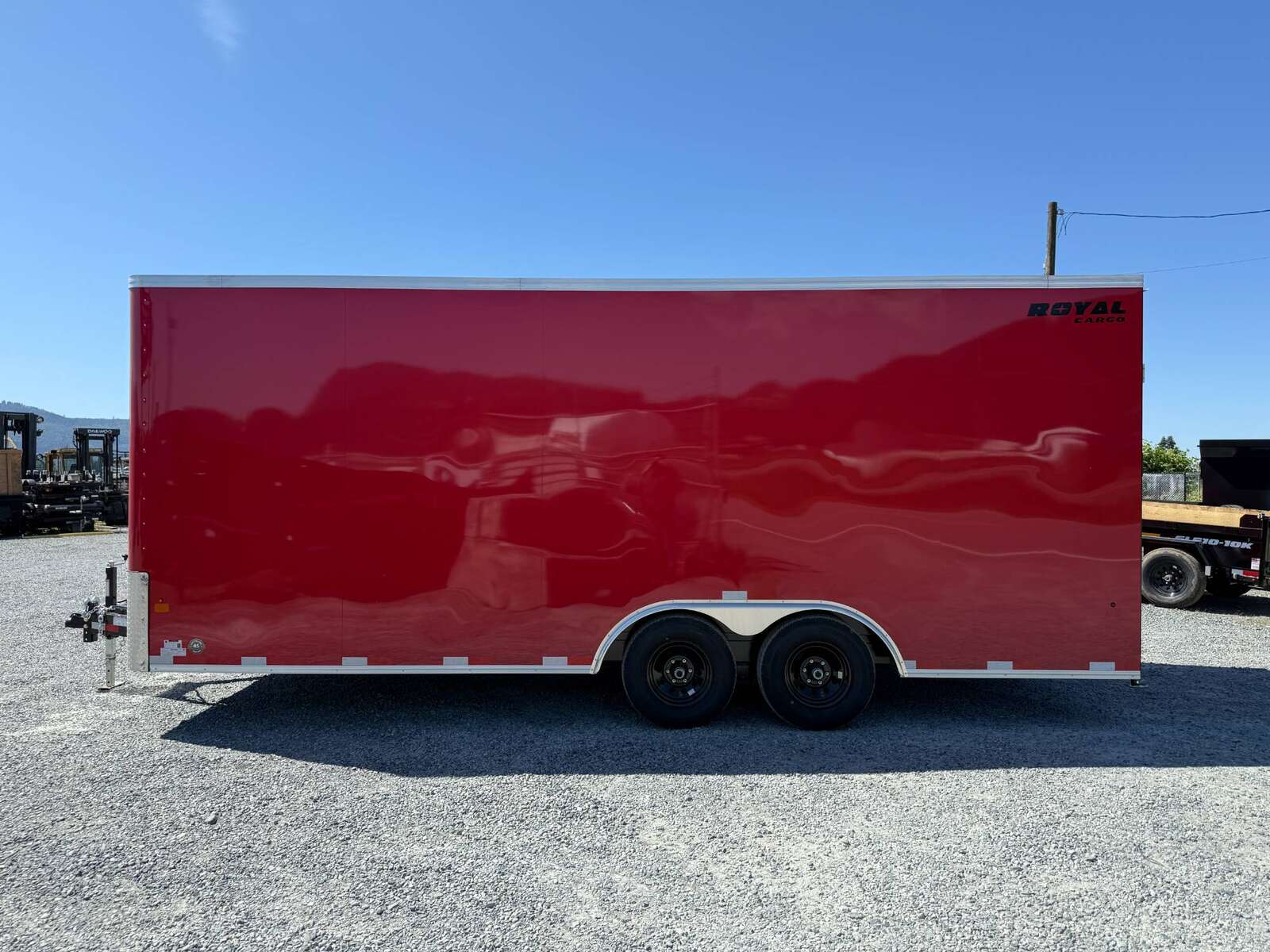Photo of 2026 Royal 8.5x20 Enclosed Cargo Trailer RED Extra Height 11,400lb GVW w/ Ramp Door