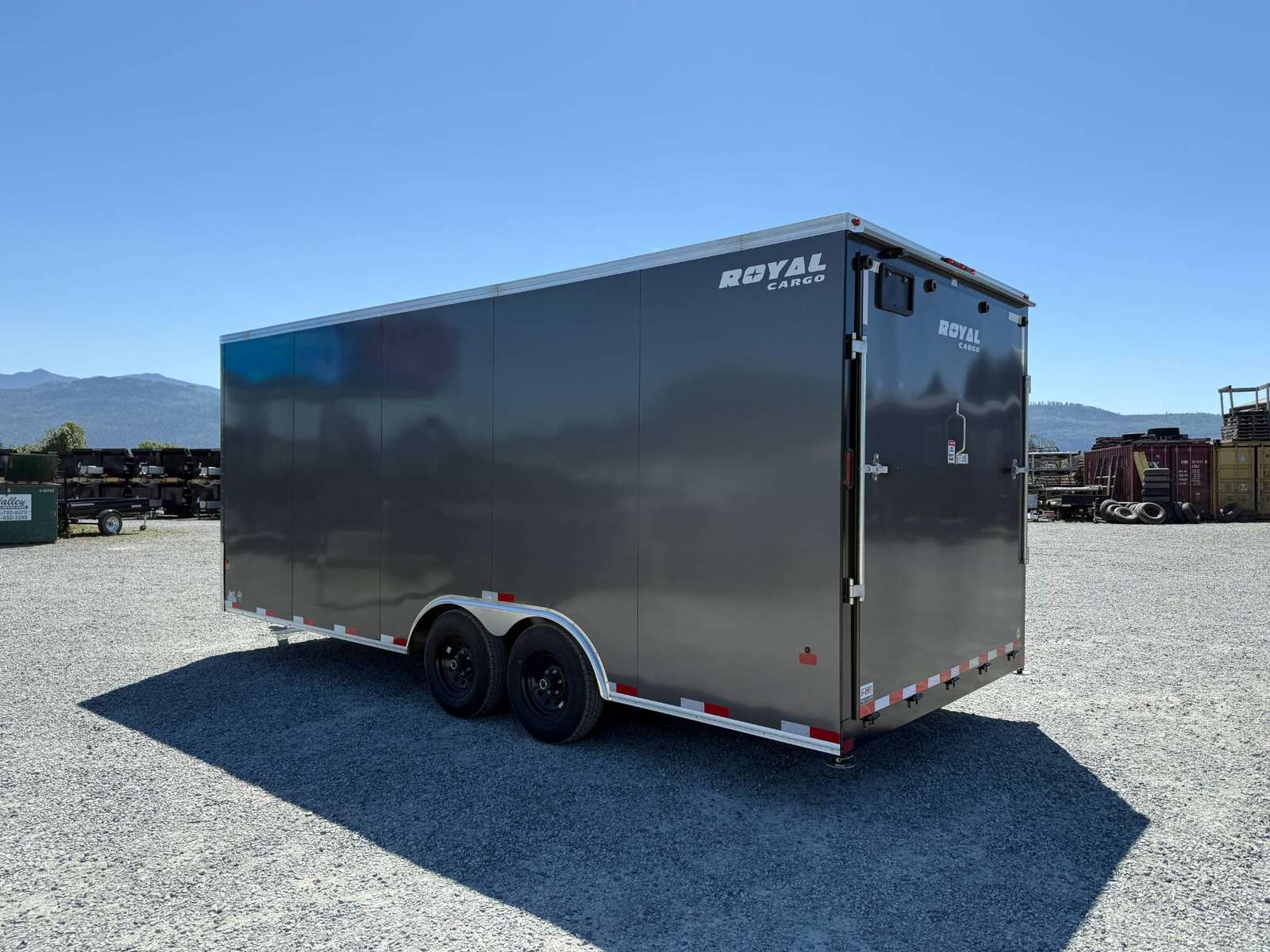 Photo of 2026 Royal 8.5x20 Enclosed Cargo Trailer Charcoal Grey Extra Height 11,400lb GVW w/ Ramp Door
