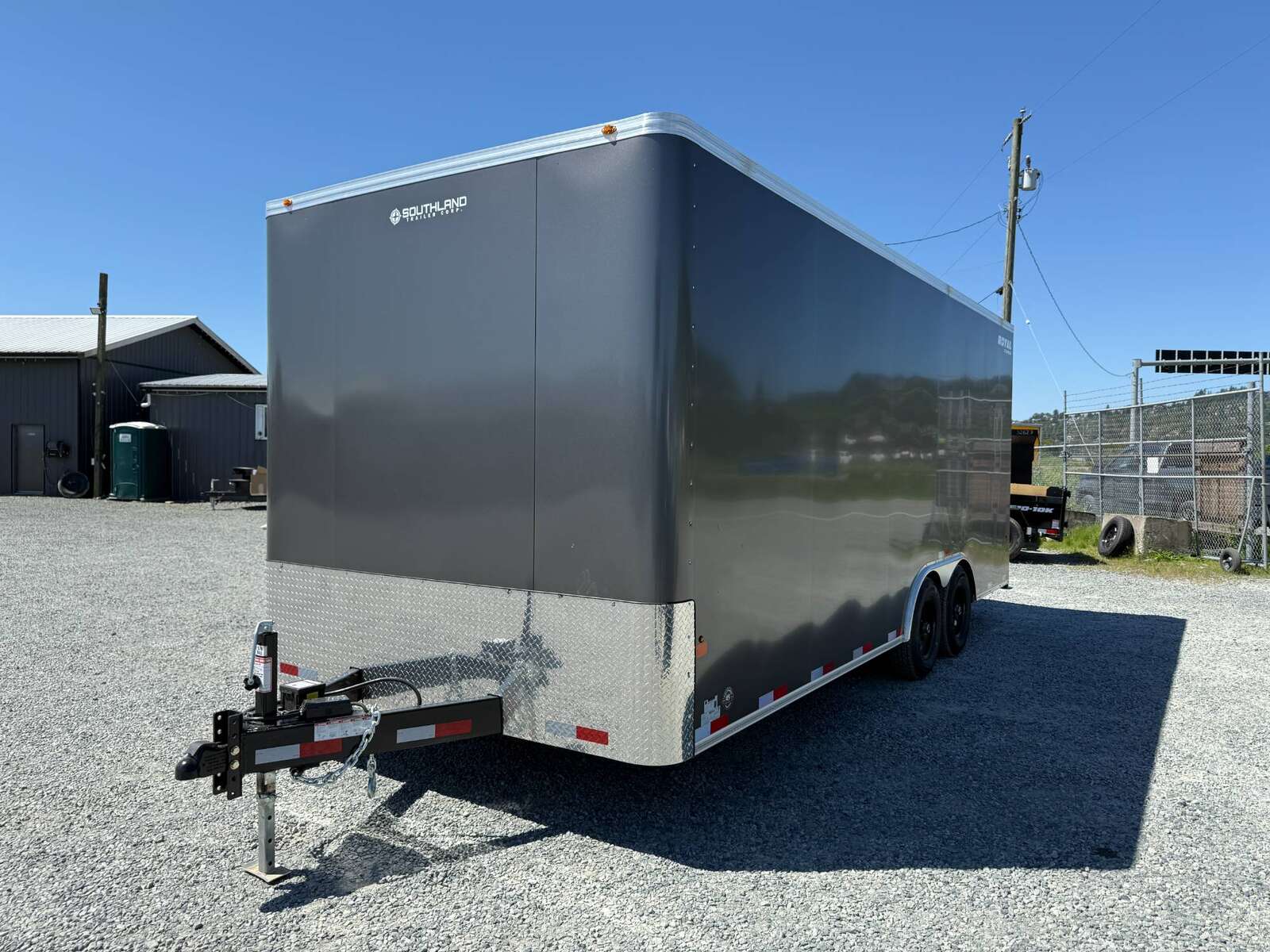 Photo of 2026 Royal 8.5x20 Enclosed Cargo Trailer Charcoal Grey Extra Height 11,400lb GVW w/ Ramp Door