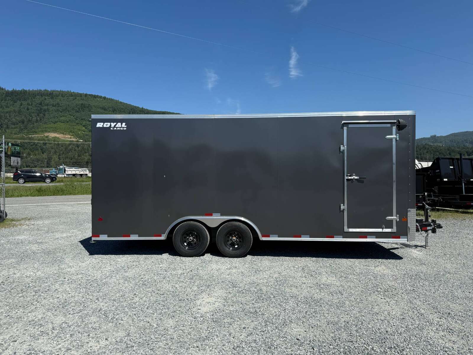 Photo of 2026 Royal 8.5x20 Enclosed Cargo Trailer Charcoal Grey Extra Height 11,400lb GVW w/ Ramp Door