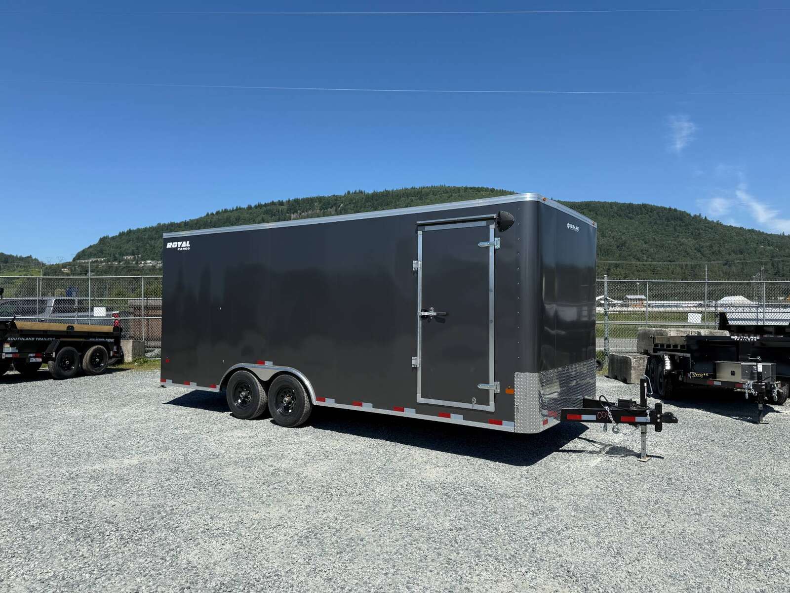 Photo of 2026 Royal 8.5x20 Enclosed Cargo Trailer Charcoal Grey Extra Height 11,400lb GVW w/ Ramp Door