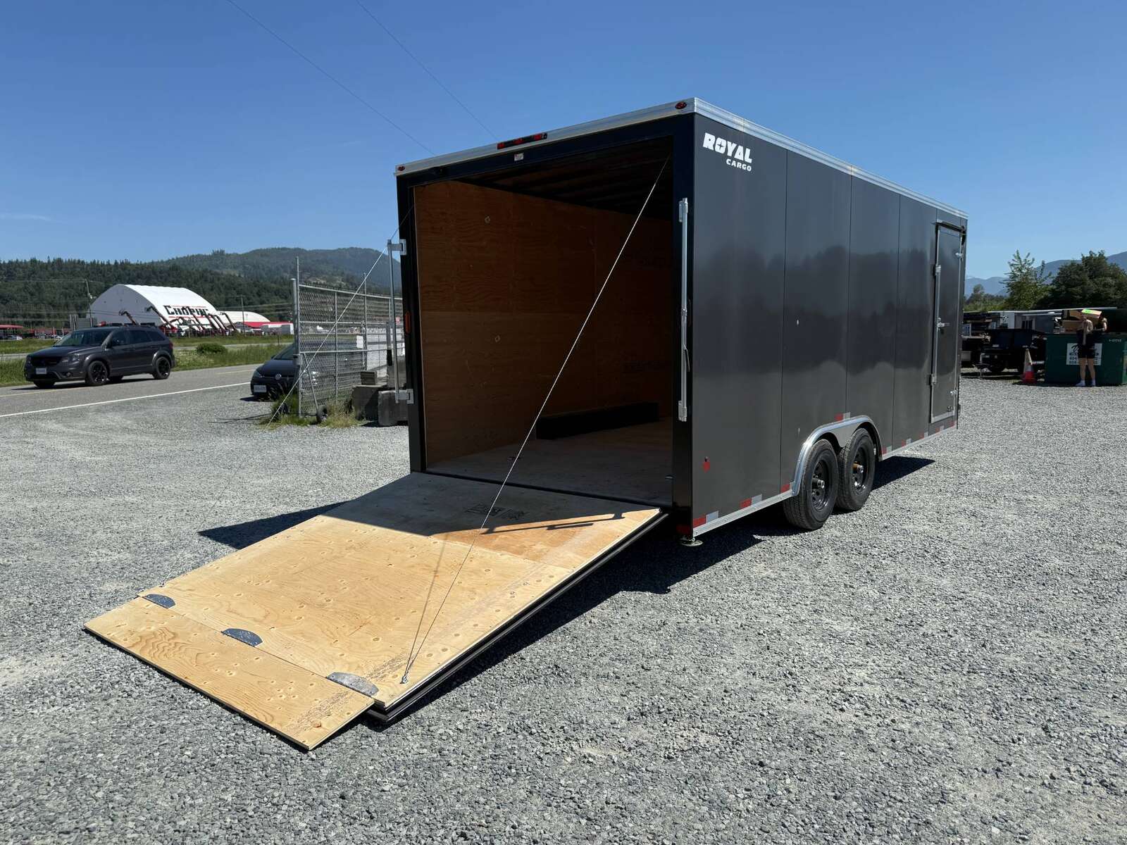 Photo of 2026 Royal 8.5x20 Enclosed Cargo Trailer Charcoal Grey Extra Height 11,400lb GVW w/ Ramp Door