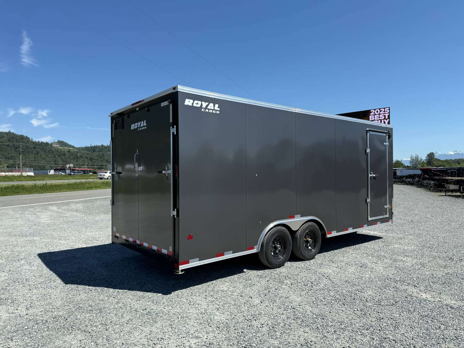 Photo of 2026 Royal 8.5x20 Enclosed Cargo Trailer Charcoal Grey Extra Height 11,400lb GVW w/ Ramp Door