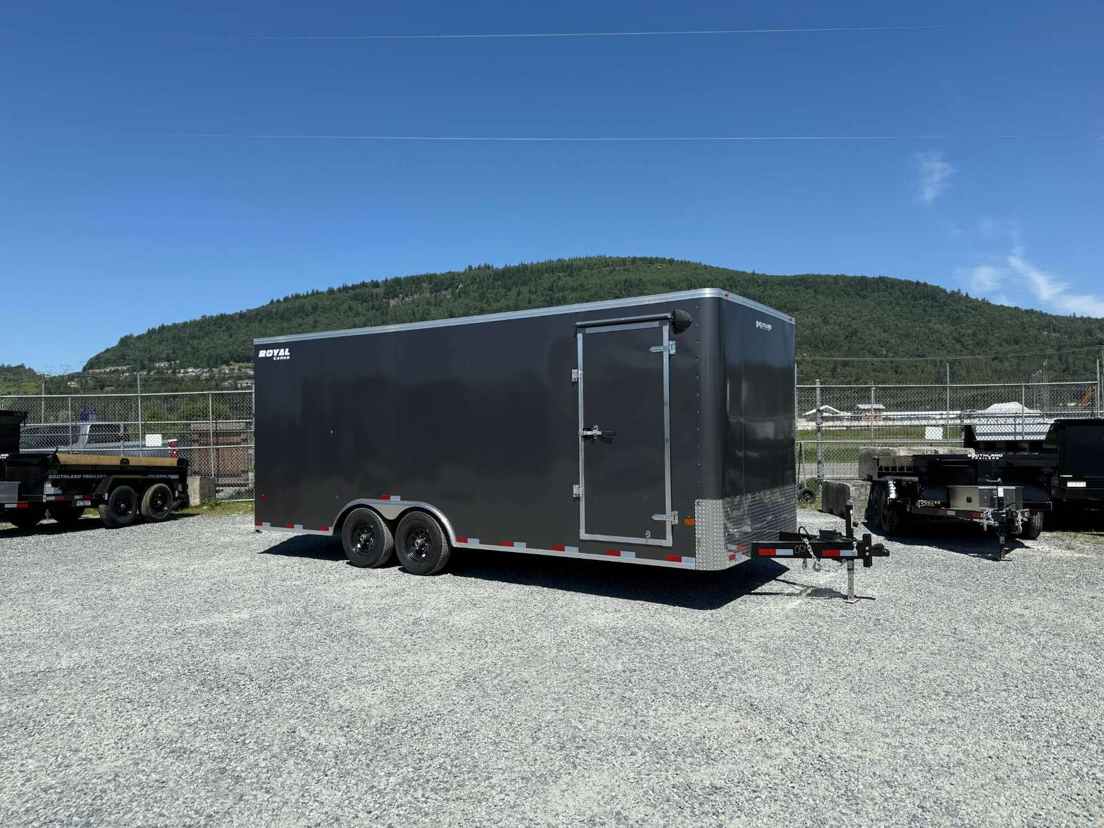 Photo of 2026 Royal 8.5x20 Enclosed Cargo Trailer Charcoal Grey Extra Height 11,400lb GVW w/ Ramp Door