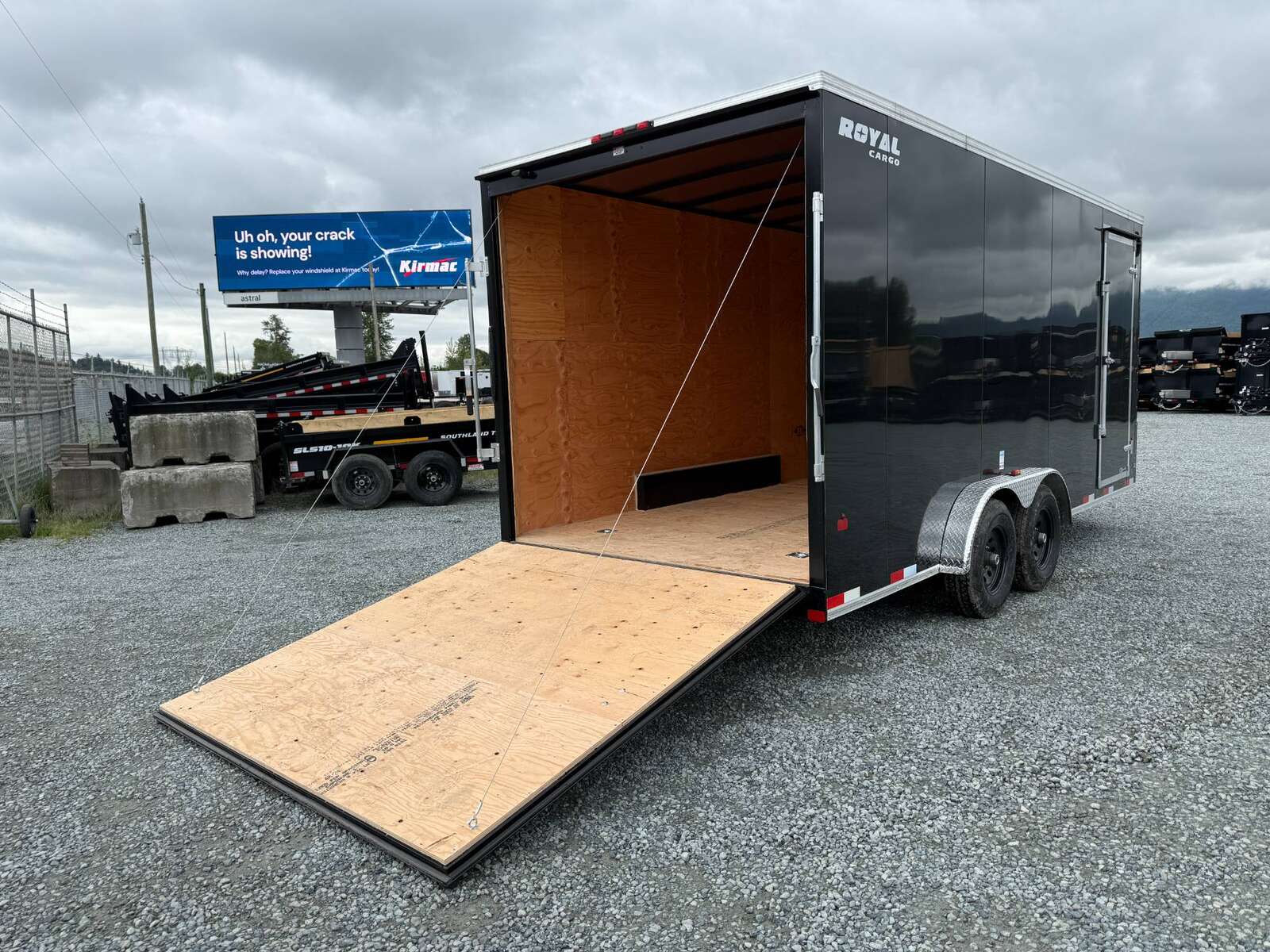 Photo of 2026 Royal 7.5x18 Cargo Enclosed Trailer Heavy Duty 11400lb GVW w/ Ramp Door Black