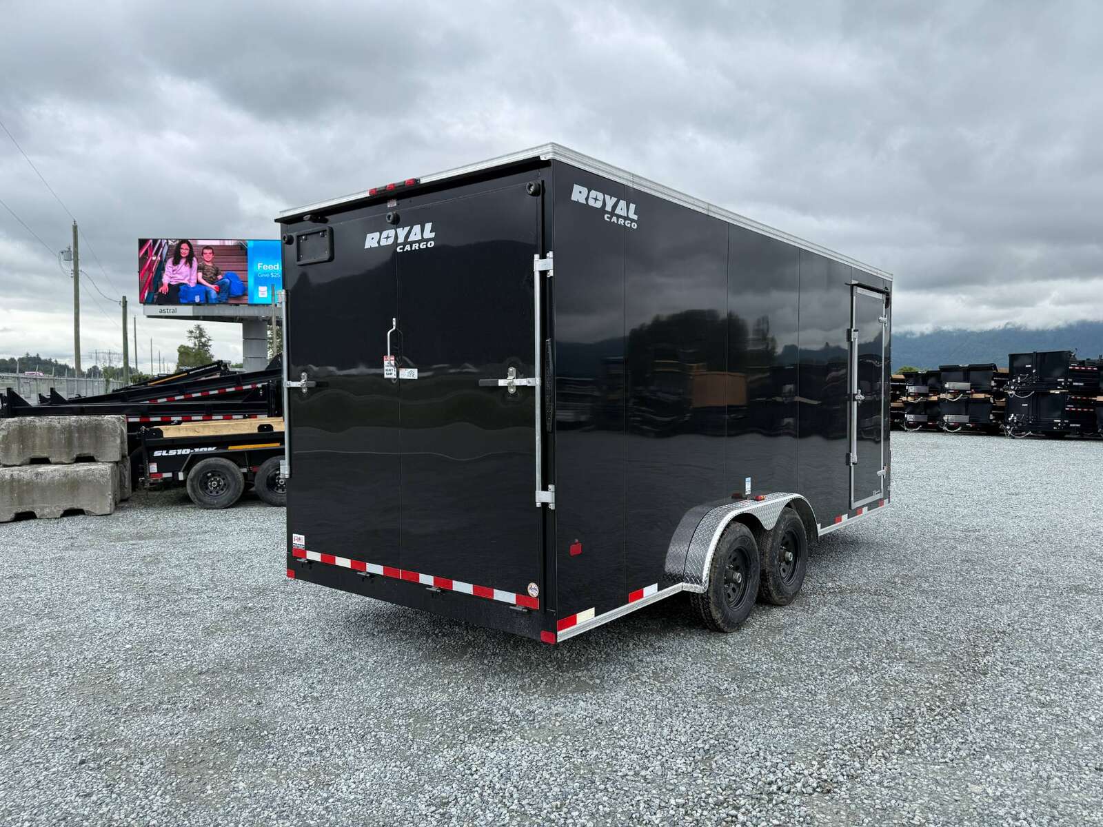 Photo of 2026 Royal 7.5x18 Cargo Enclosed Trailer Heavy Duty 11400lb GVW w/ Ramp Door Black