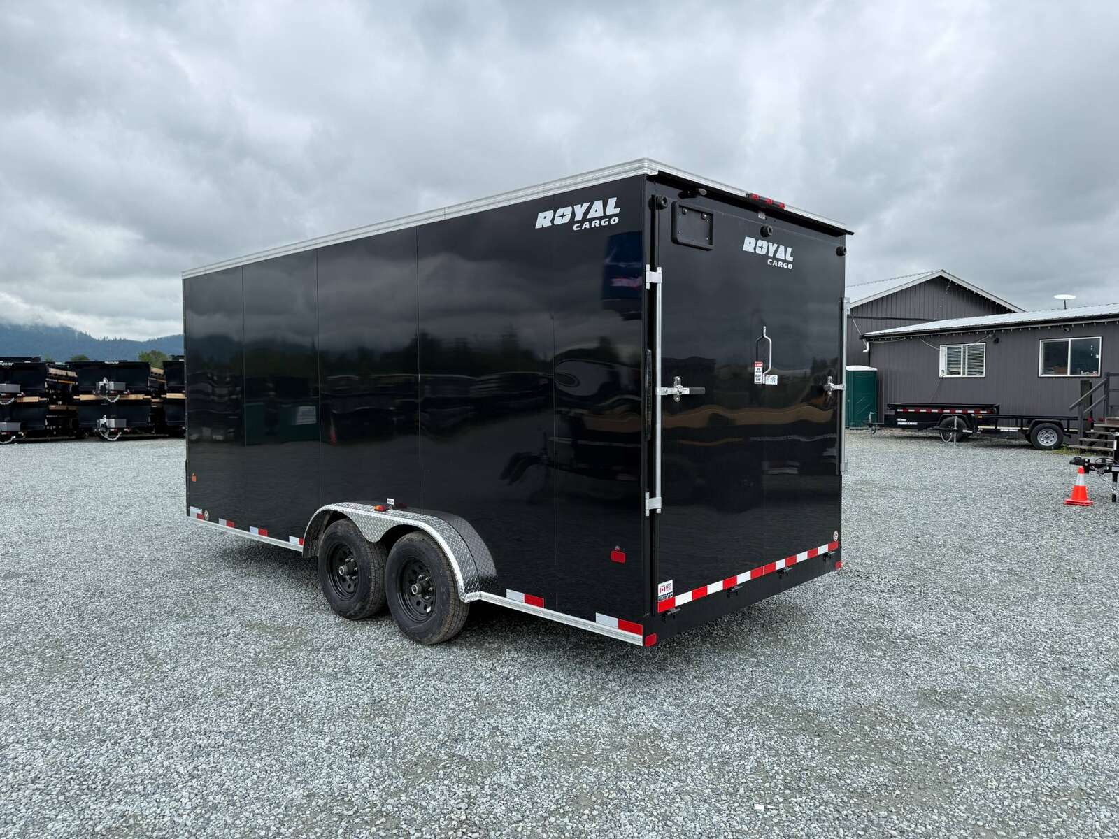 Photo of 2026 Royal 7.5x18 Cargo Enclosed Trailer Heavy Duty 11400lb GVW w/ Ramp Door Black