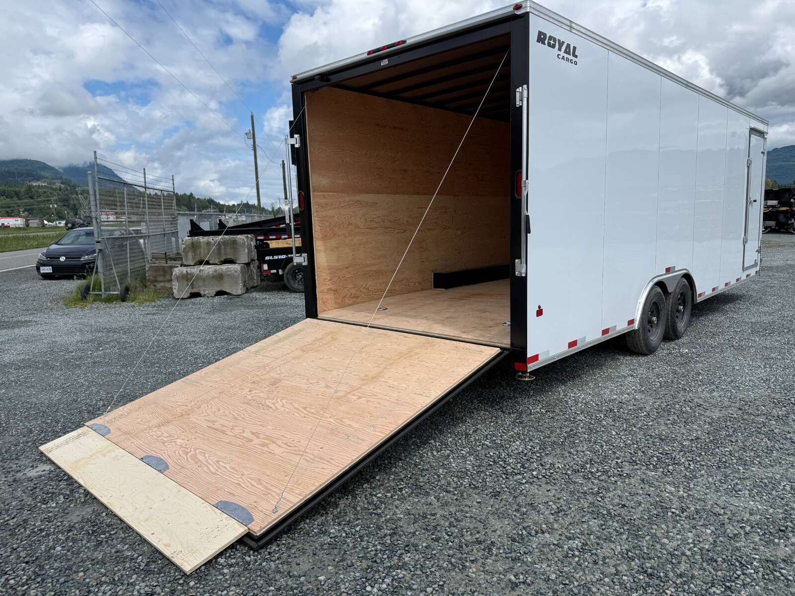Photo of 2026 Royal Cargo 8.5x24 Enclosed Cargo Trailer 11,400lb GVW Extra Height w/ Ramp Door White