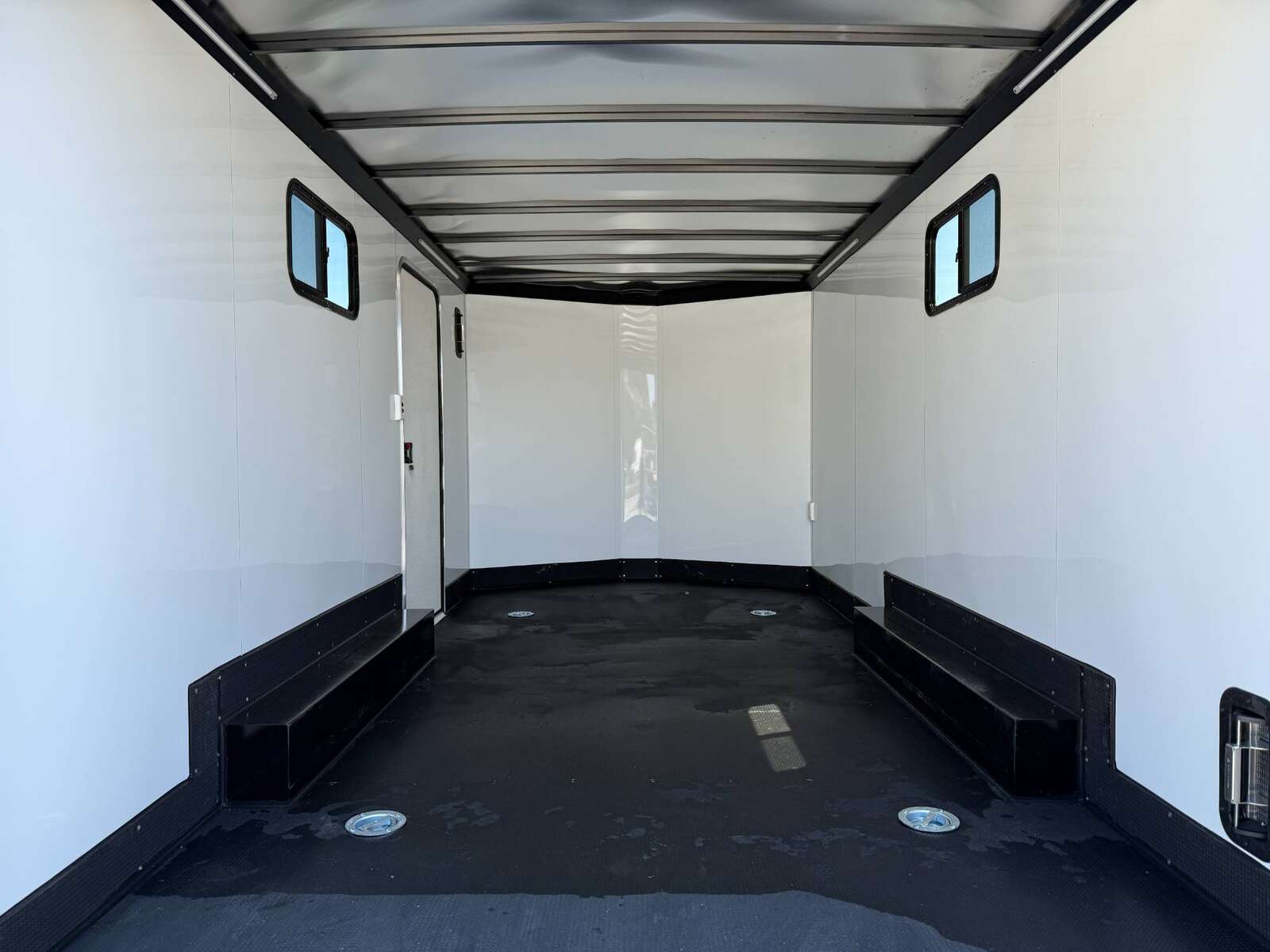 Photo of 2026 Royal 8.5x16 V Nose Cargo Enclosed Trailer Camping Package Black w/ Blackout Pkg, Ramp Door, White Walls, 2x Windows & More!
