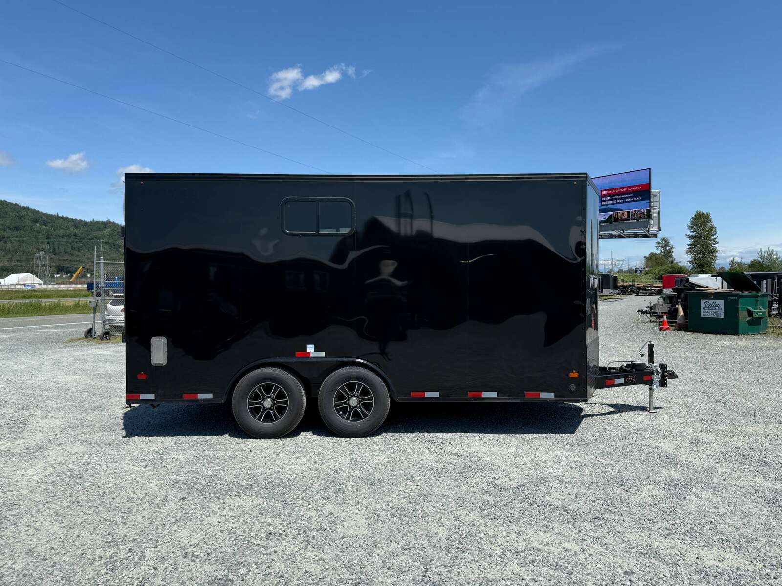 Photo of 2026 Royal 8.5x16 V Nose Cargo Enclosed Trailer Camping Package Black w/ Blackout Pkg, Ramp Door, White Walls, 2x Windows & More!