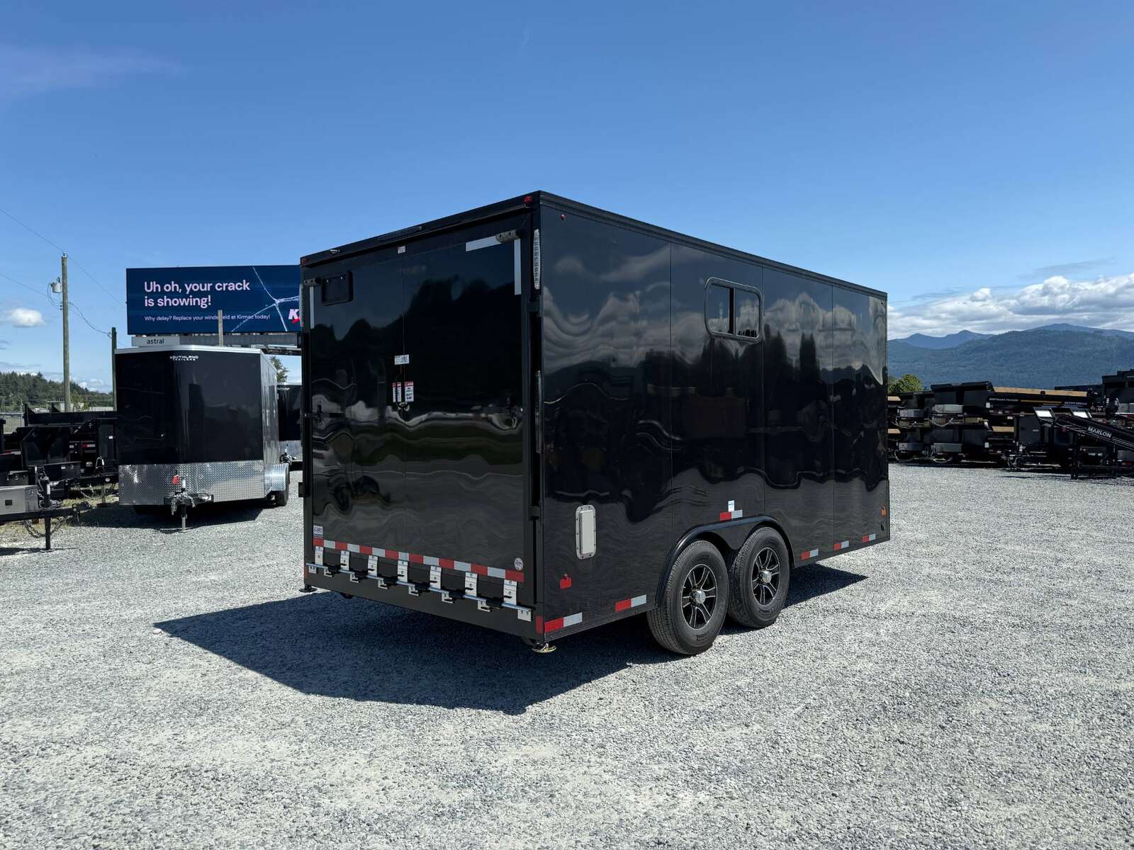 Photo of 2026 Royal 8.5x16 V Nose Cargo Enclosed Trailer Camping Package Black w/ Blackout Pkg, Ramp Door, White Walls, 2x Windows & More!