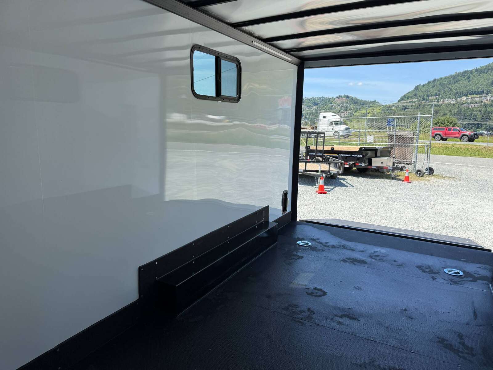 Photo of 2026 Royal 8.5x16 V Nose Cargo Enclosed Trailer Camping Package Black w/ Blackout Pkg, Ramp Door, White Walls, 2x Windows & More!