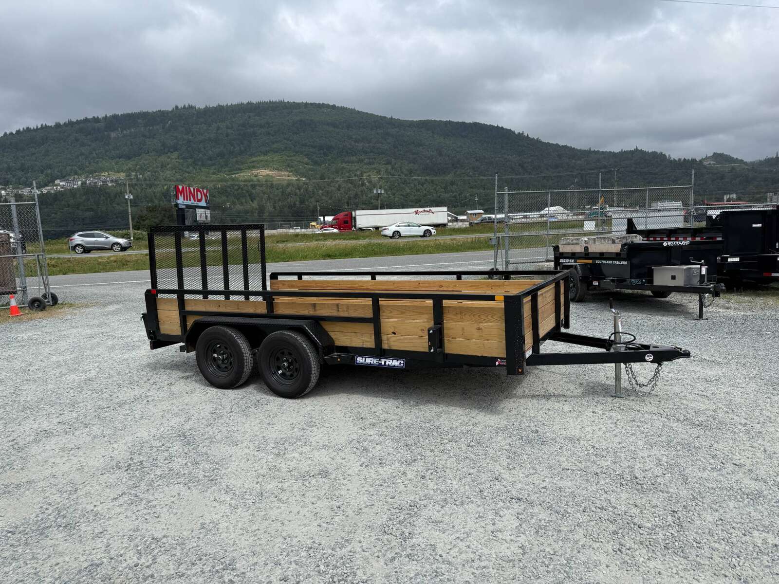 Photo of Used Pre Owned 2025 Suretrac 7x14 Landscape Utility Trailer 3-Board High Sides w/ Ramp Gate 7000lb GVW